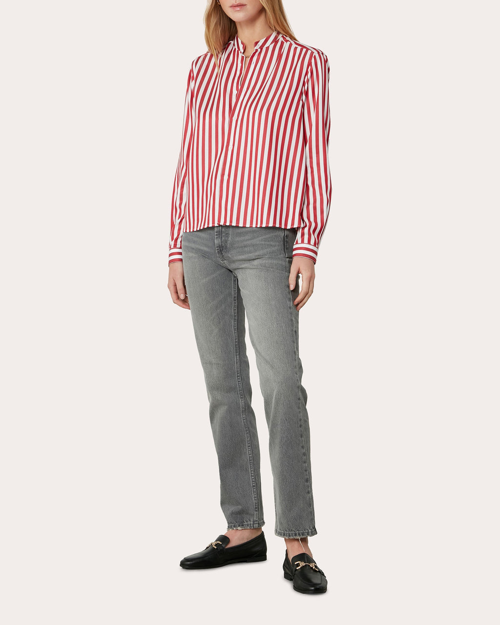 The Boyfriend Striped Tencel Shirt