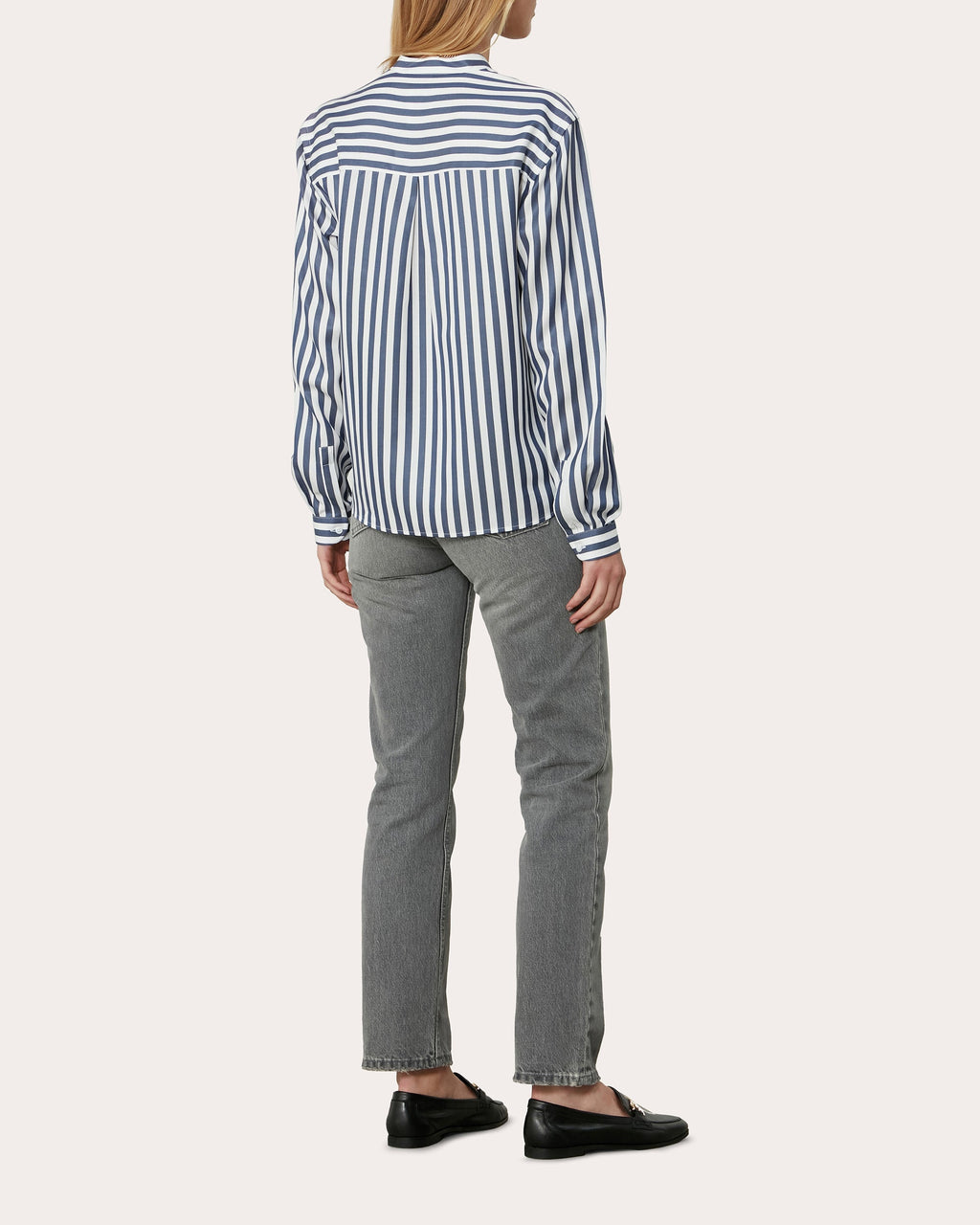The Girlfriend Striped Tencel Shirt