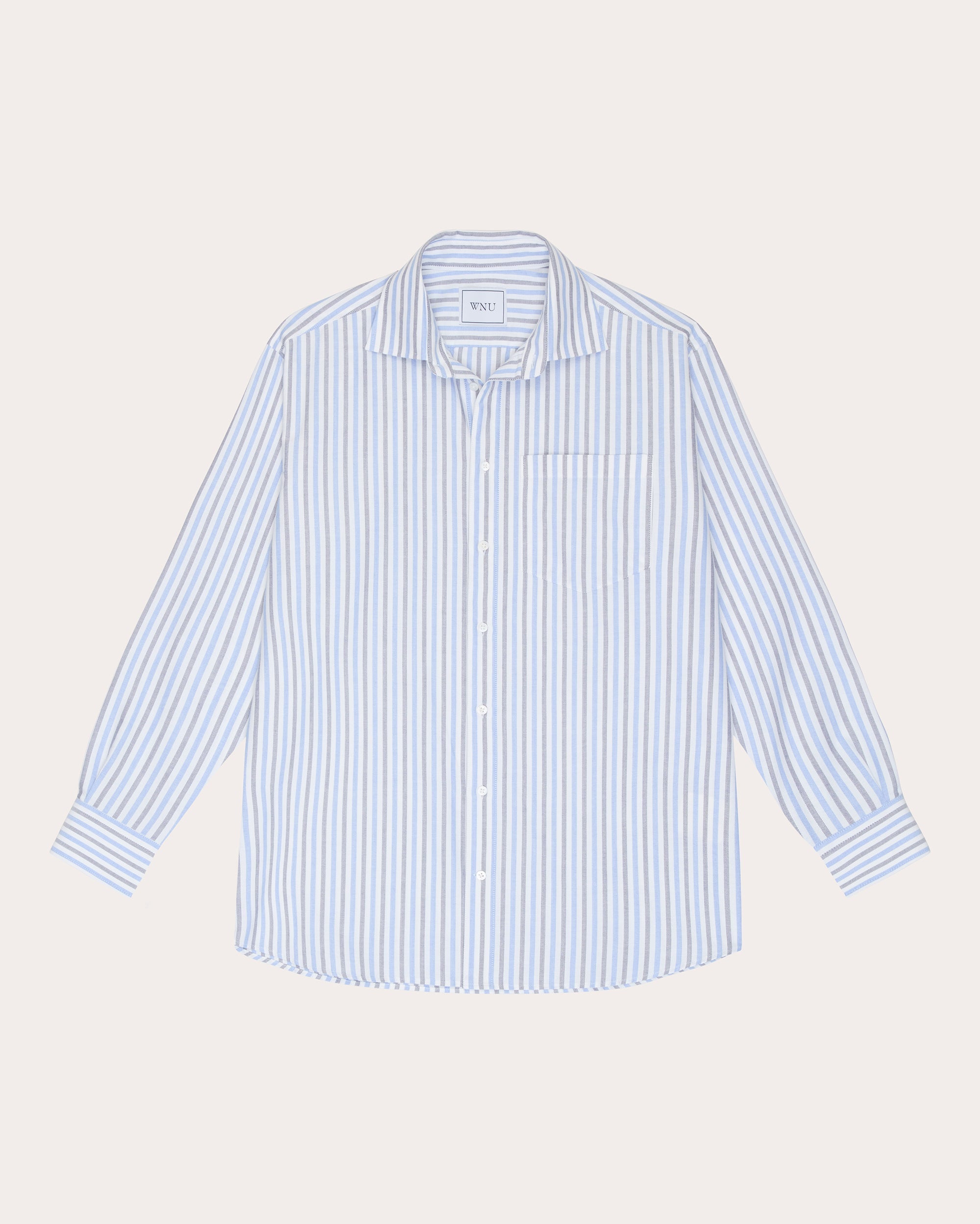 The Oversized Stripe Oxford Cotton Button-Up Shirt