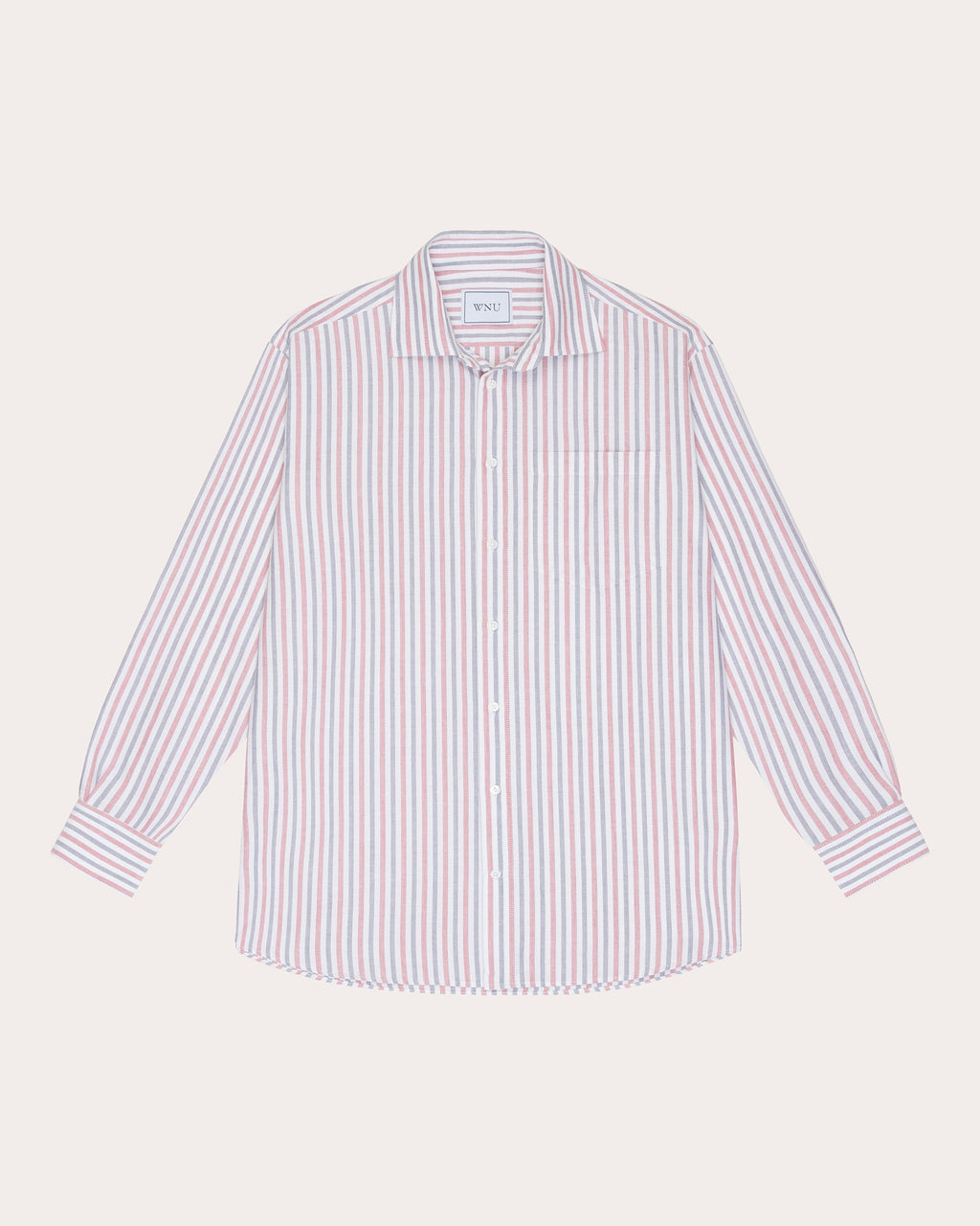The Oversized Stripe Oxford Cotton Button-Up Shirt