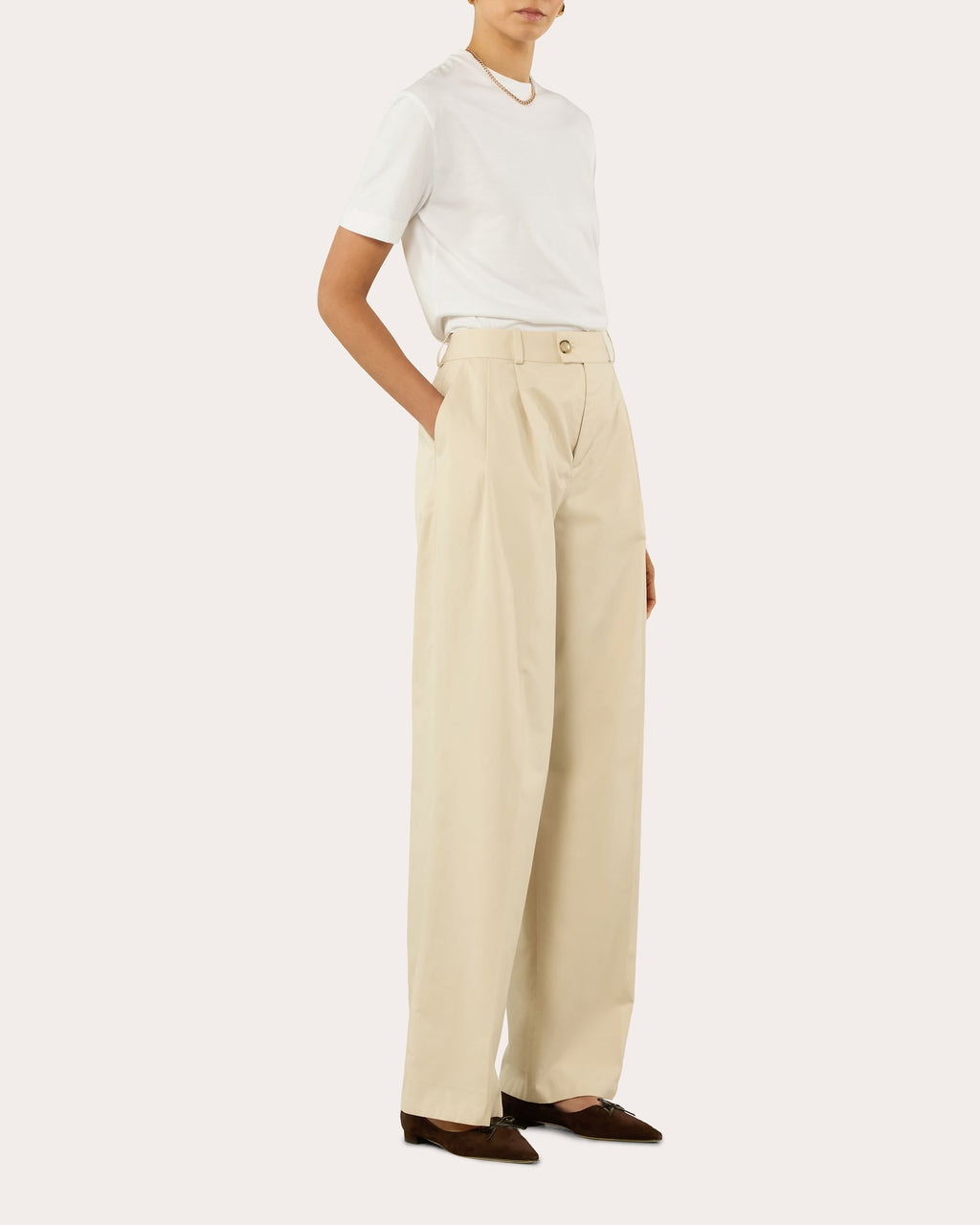 Rampling Organic Cotton Wide-Leg Trousers