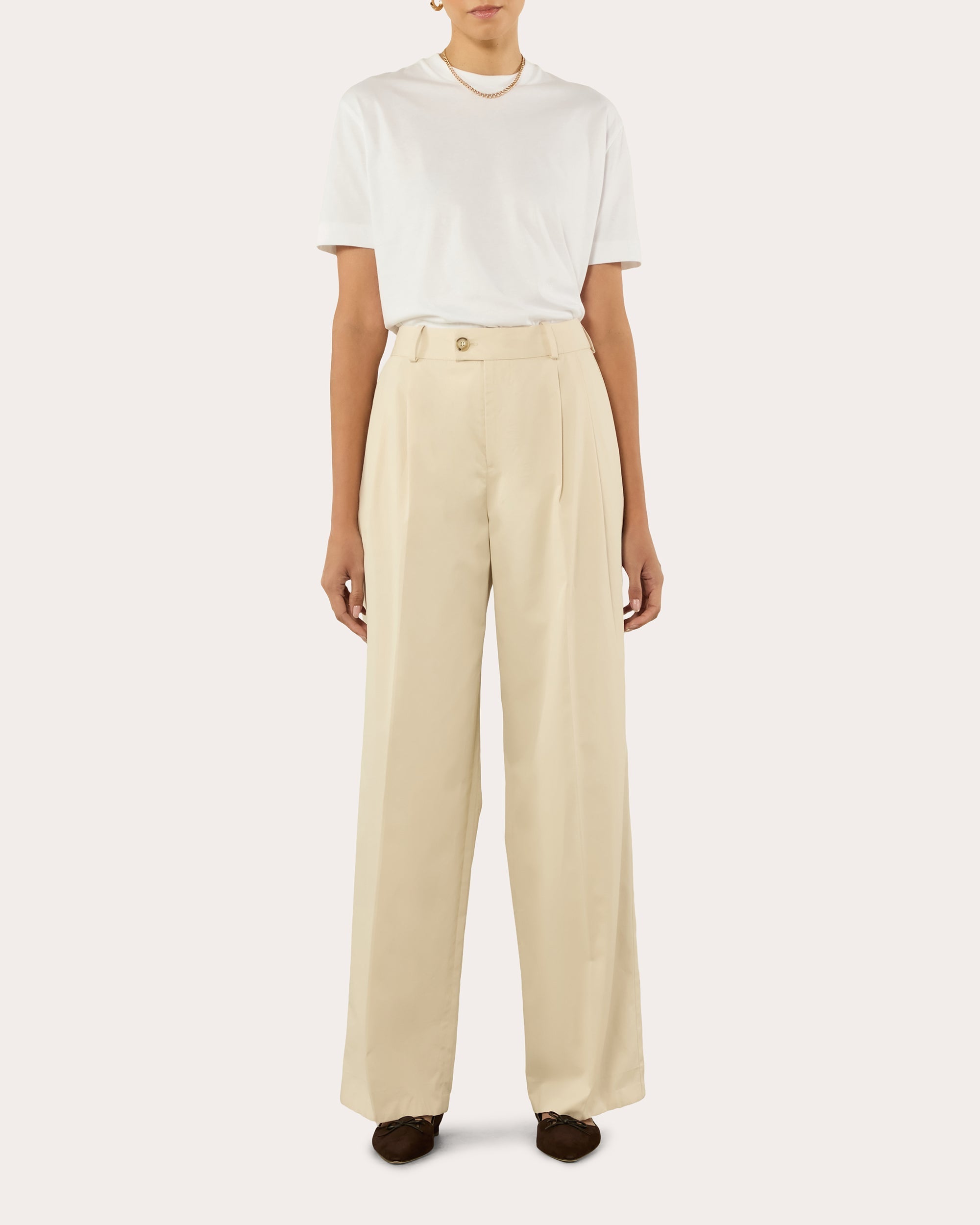 Rampling Organic Cotton Wide-Leg Trousers