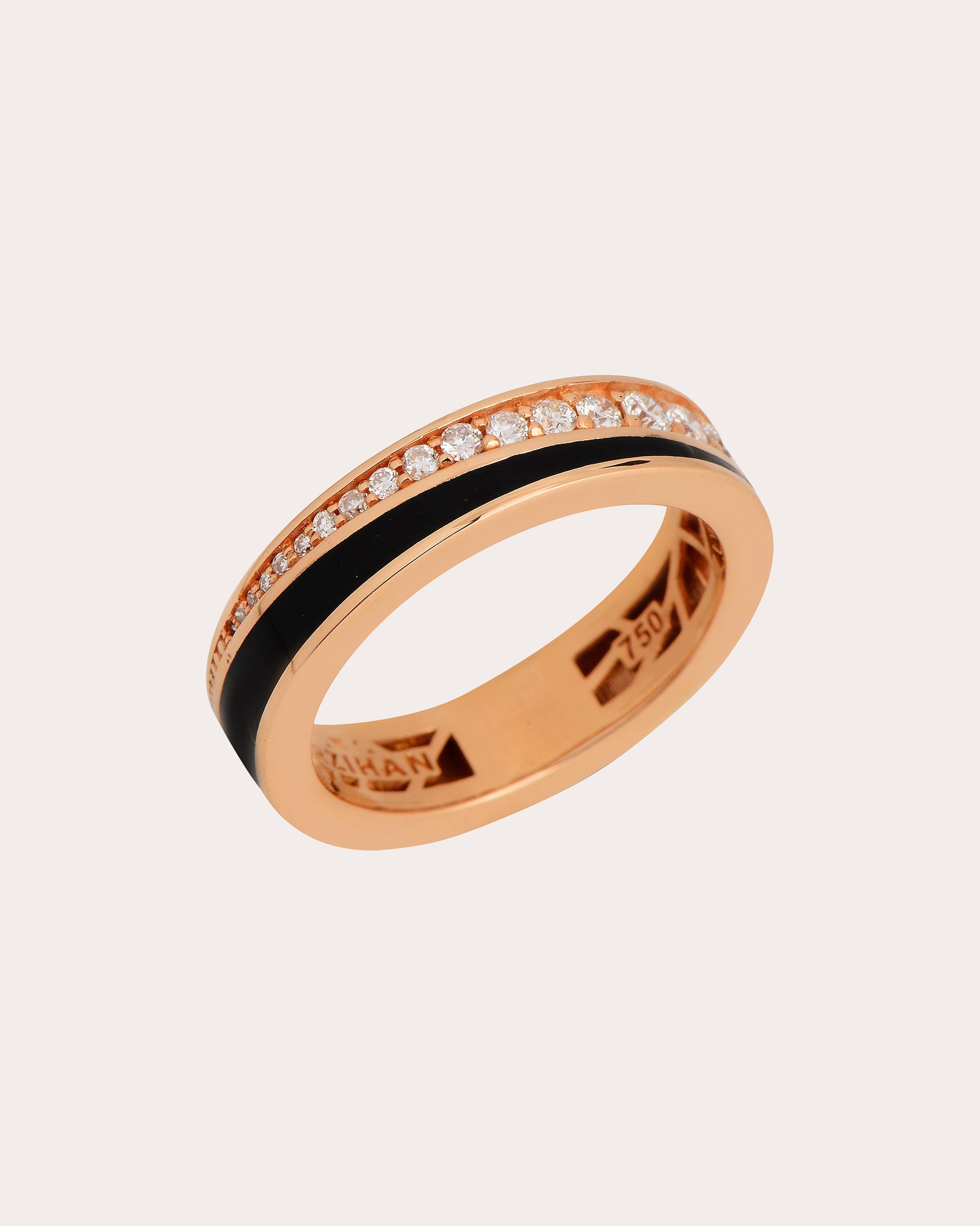 Flow 18K Gold Enamel and Diamond Ring