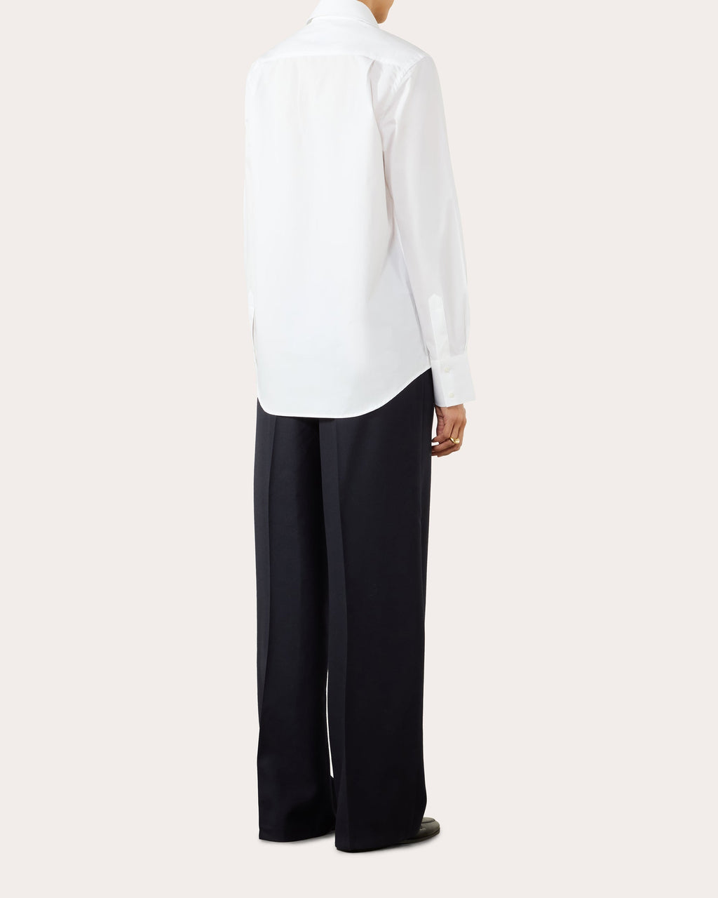 The Dress Cotton Poplin Pintucked Button-Up Shirt