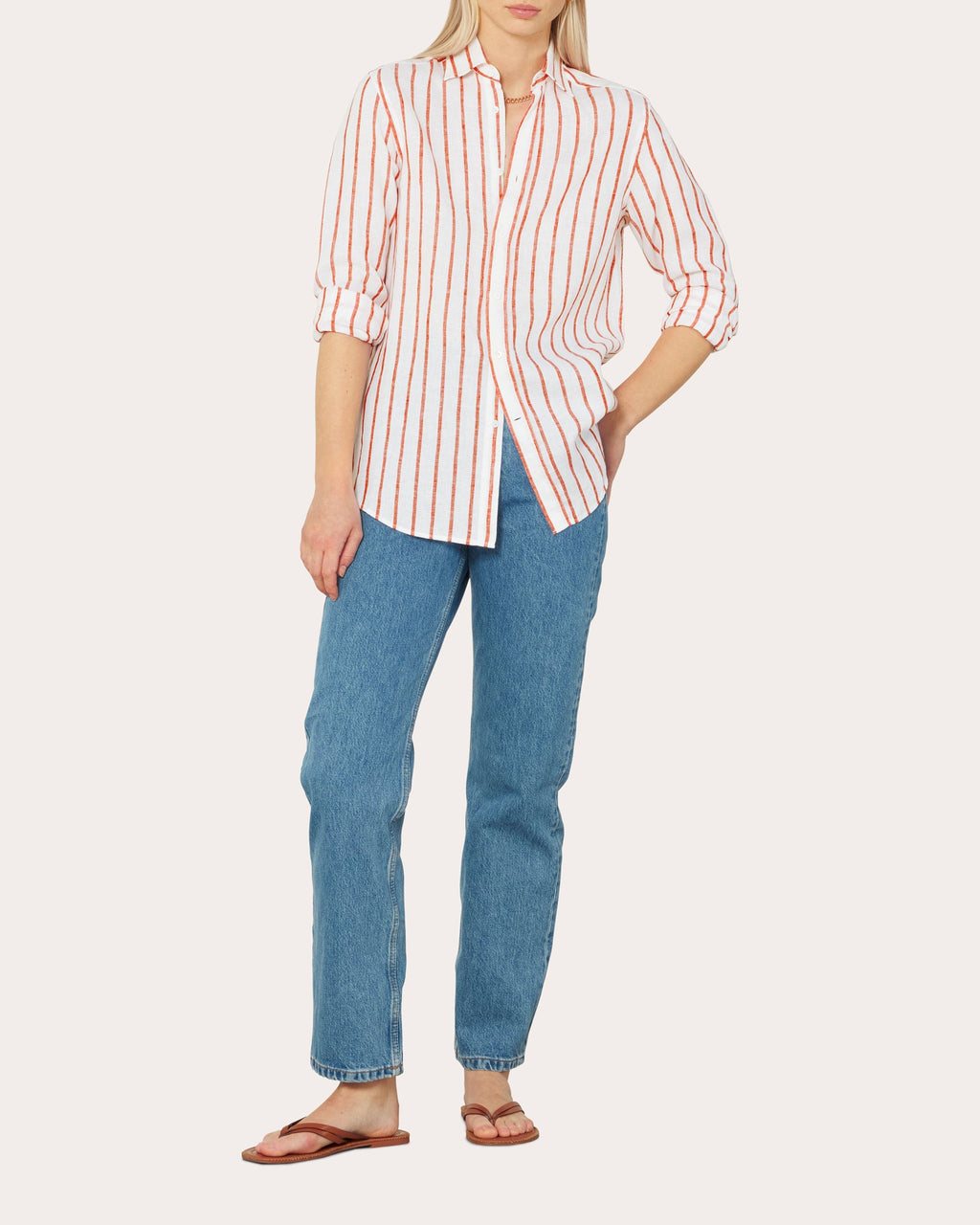 The Boyfriend Striped Linen Shirt
