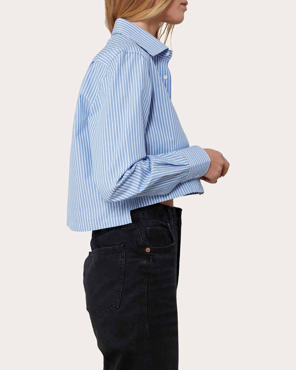 The Iris Cropped Cotton-Poplin Shirt