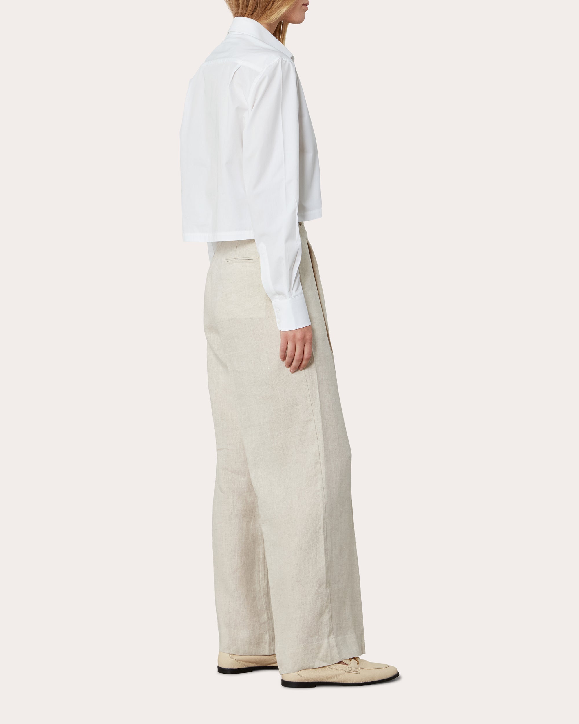 The Iris Cropped Cotton-Poplin Shirt