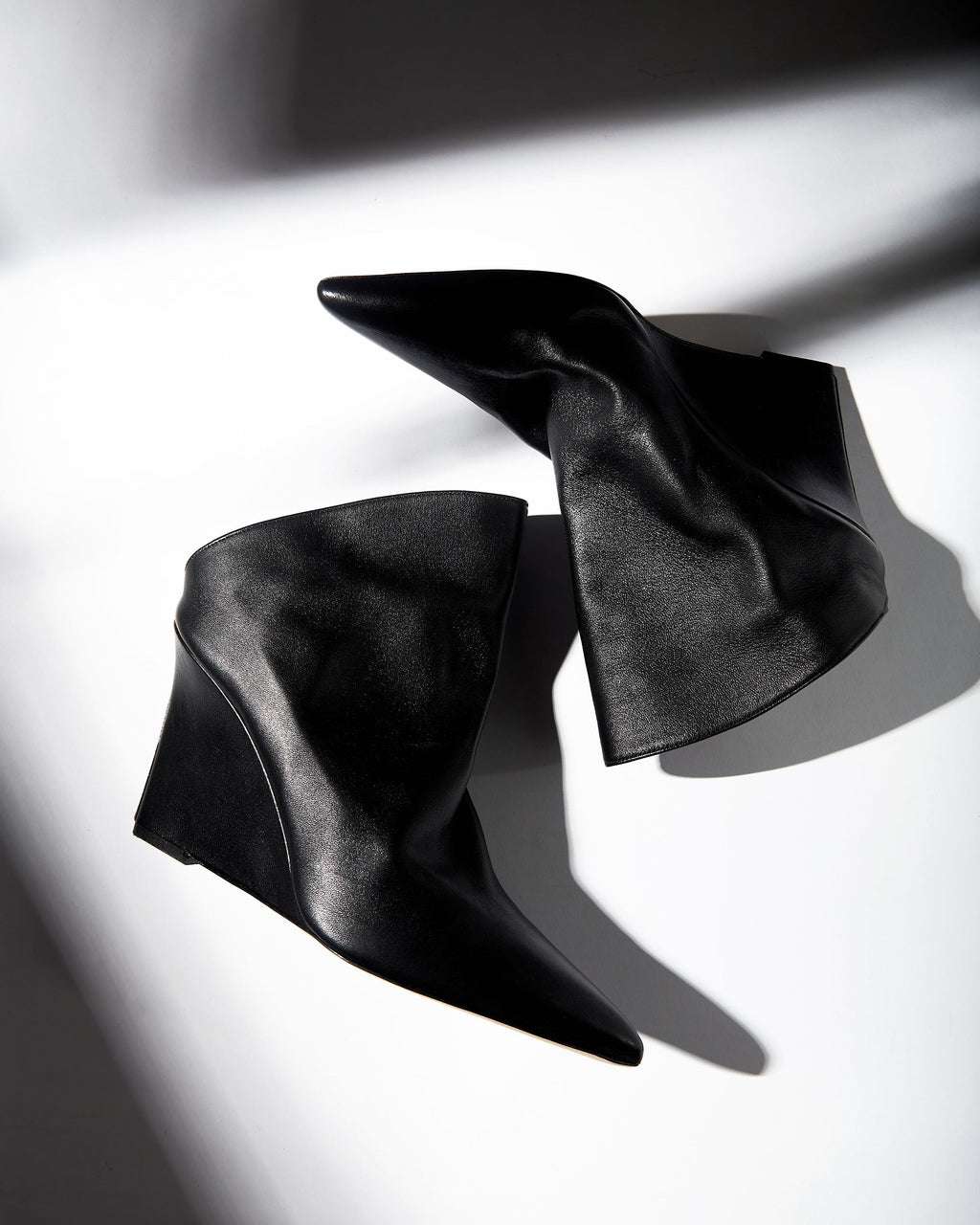 Jarvis Leather Wedge Slingback Bootie