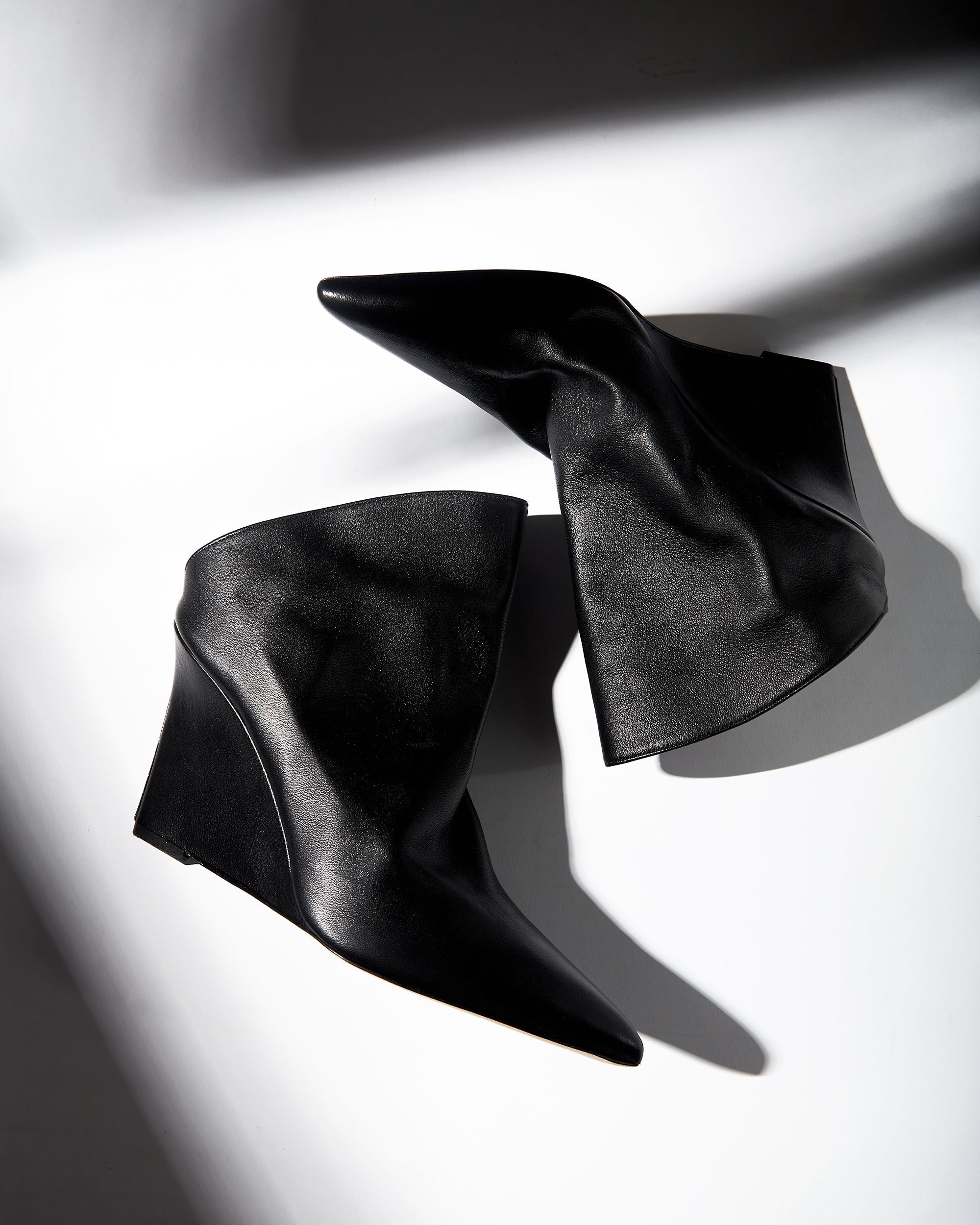 Jarvis Leather Wedge Slingback Bootie
