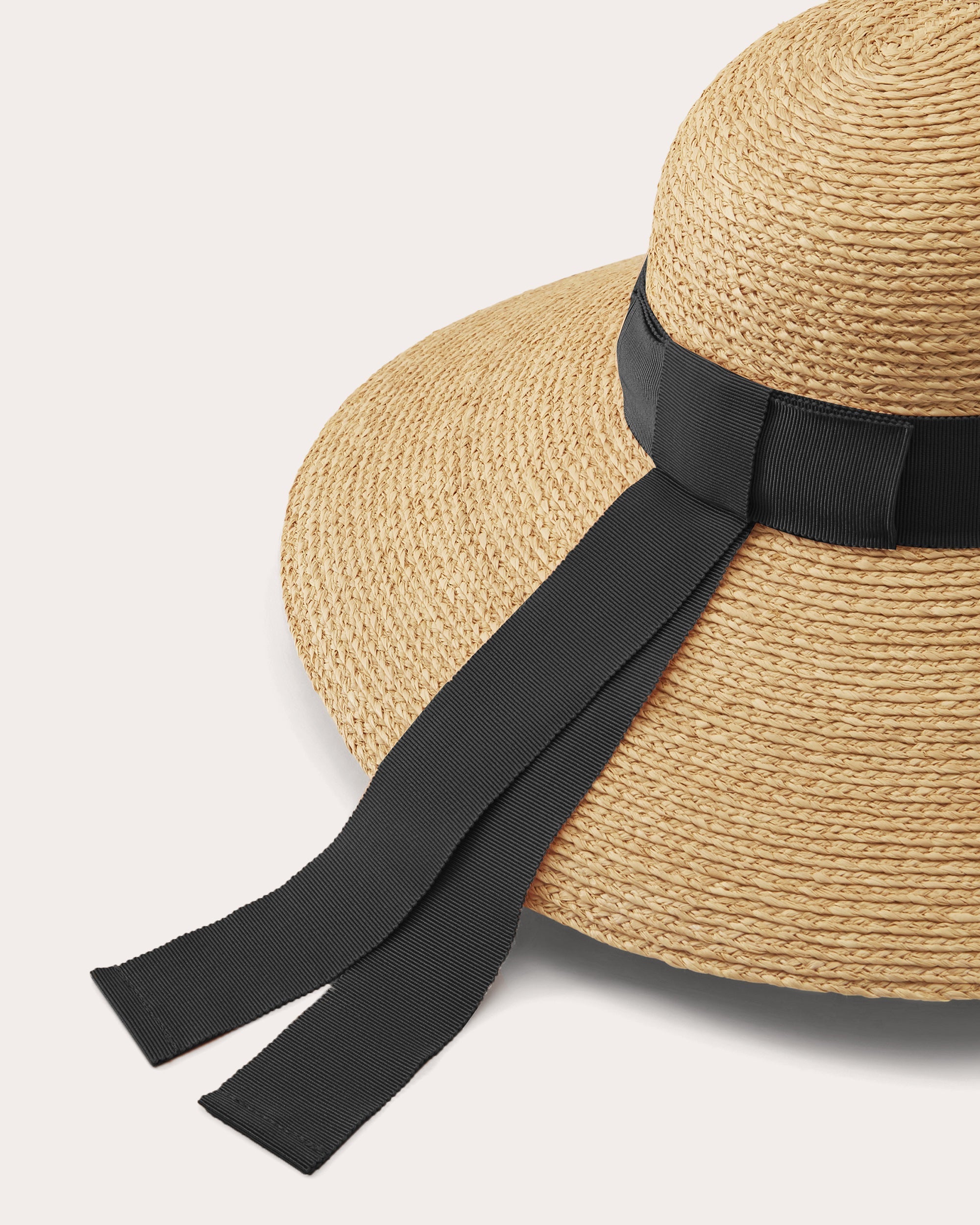 Cori Grosgrain-Trimmed Raffia Sun Hat