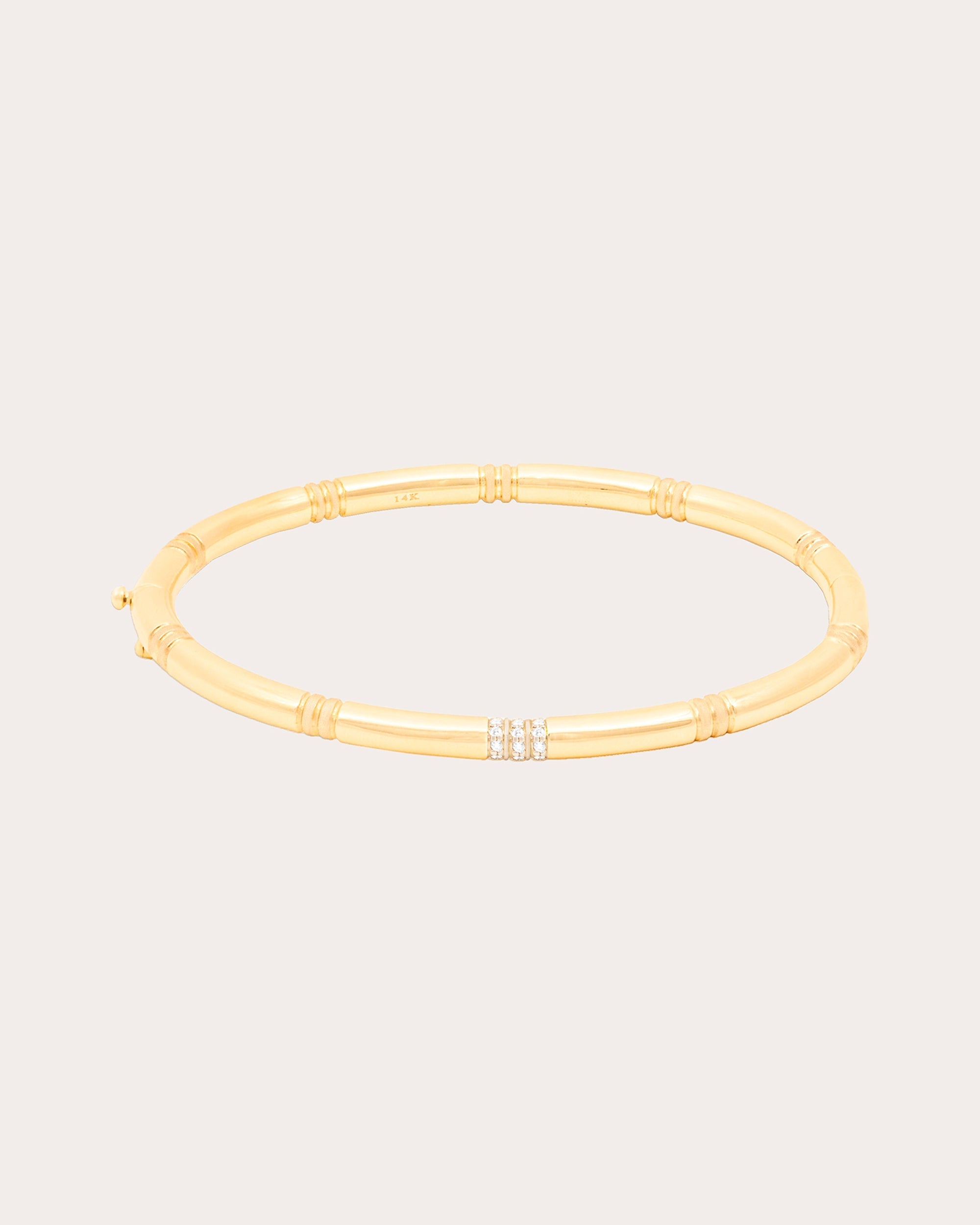Crew 14K Gold Diamond Bangle