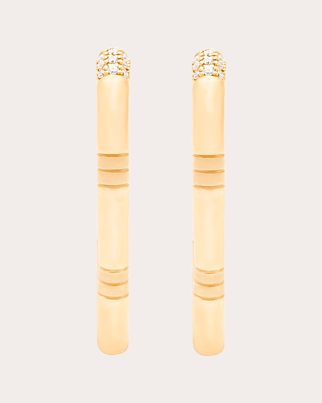 Crew Large 14K Gold Diamond Oval Hoop Earrings