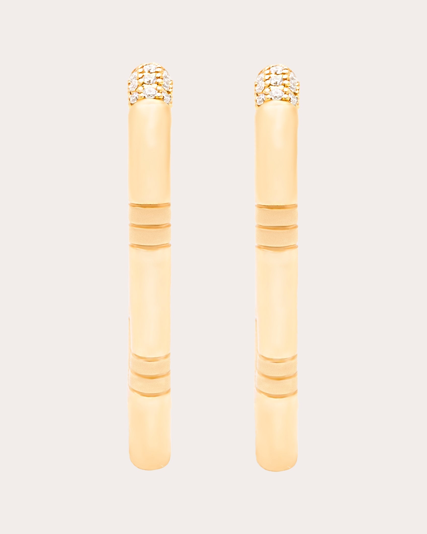 Crew Large 14K Gold Diamond Oval Hoop Earrings