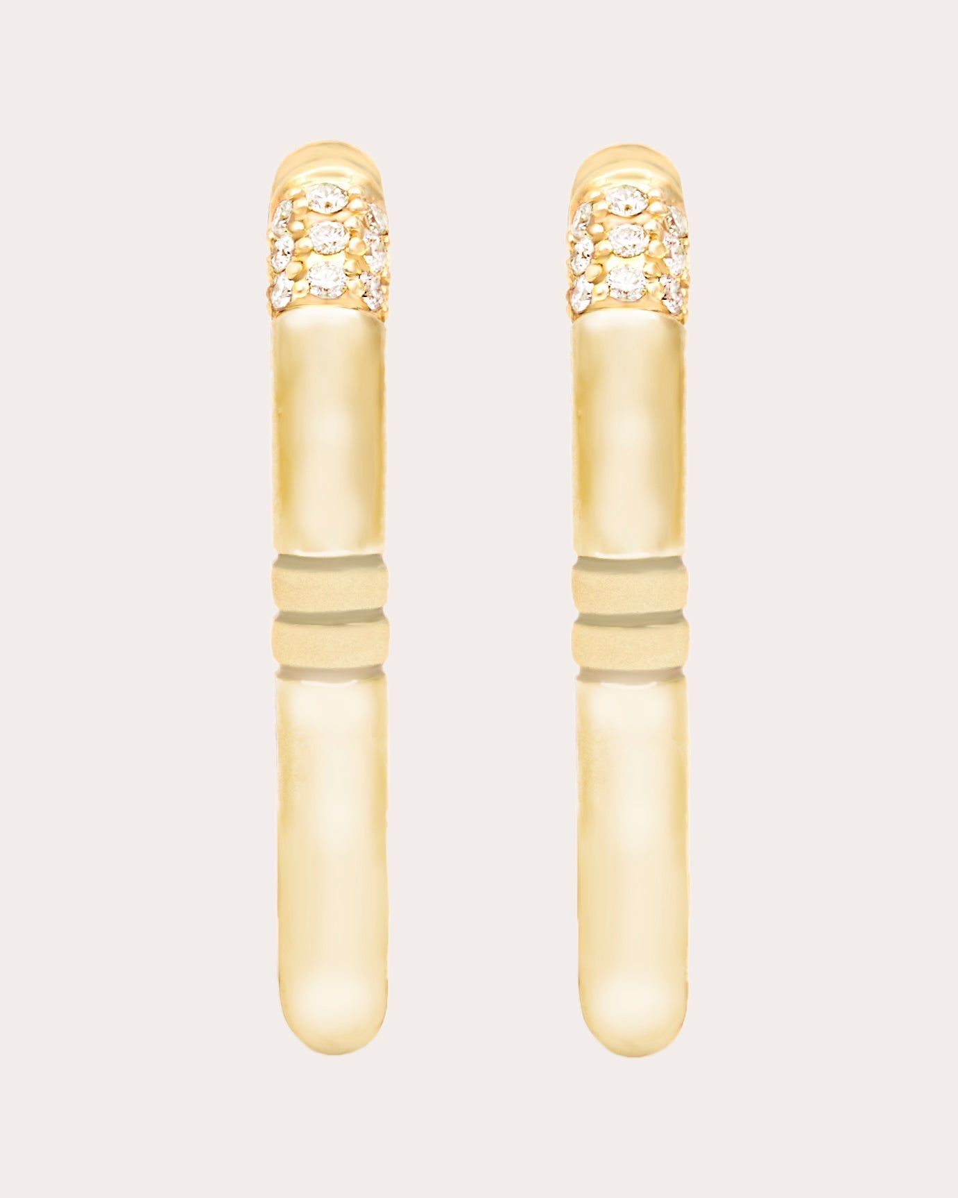 Crew Small 14K Gold Diamond Oval Hoop Earrings