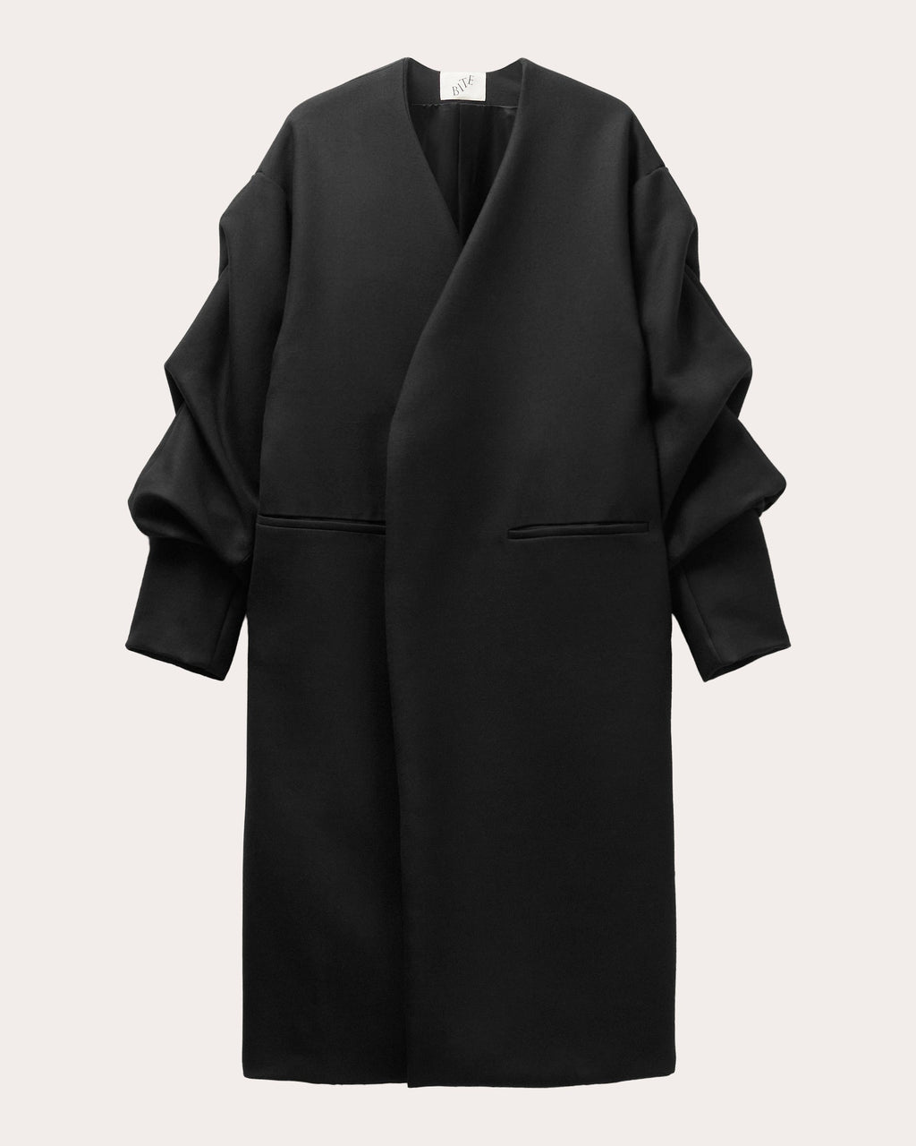 Crinkled Sleeve Coat