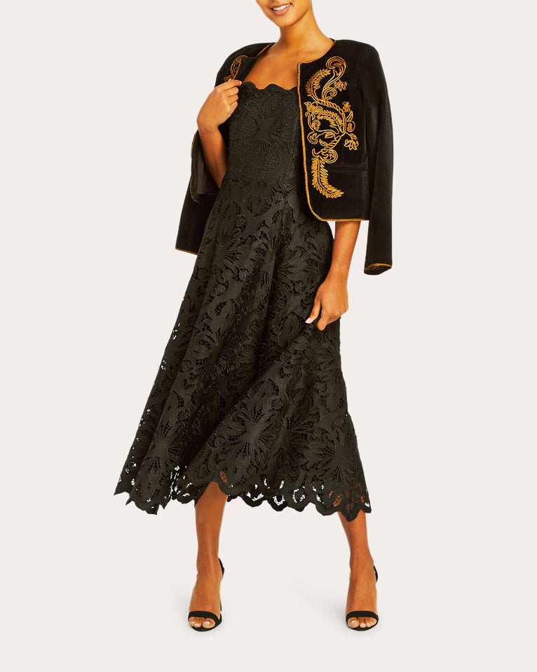 Cruz Embroidered Velvet Jacket