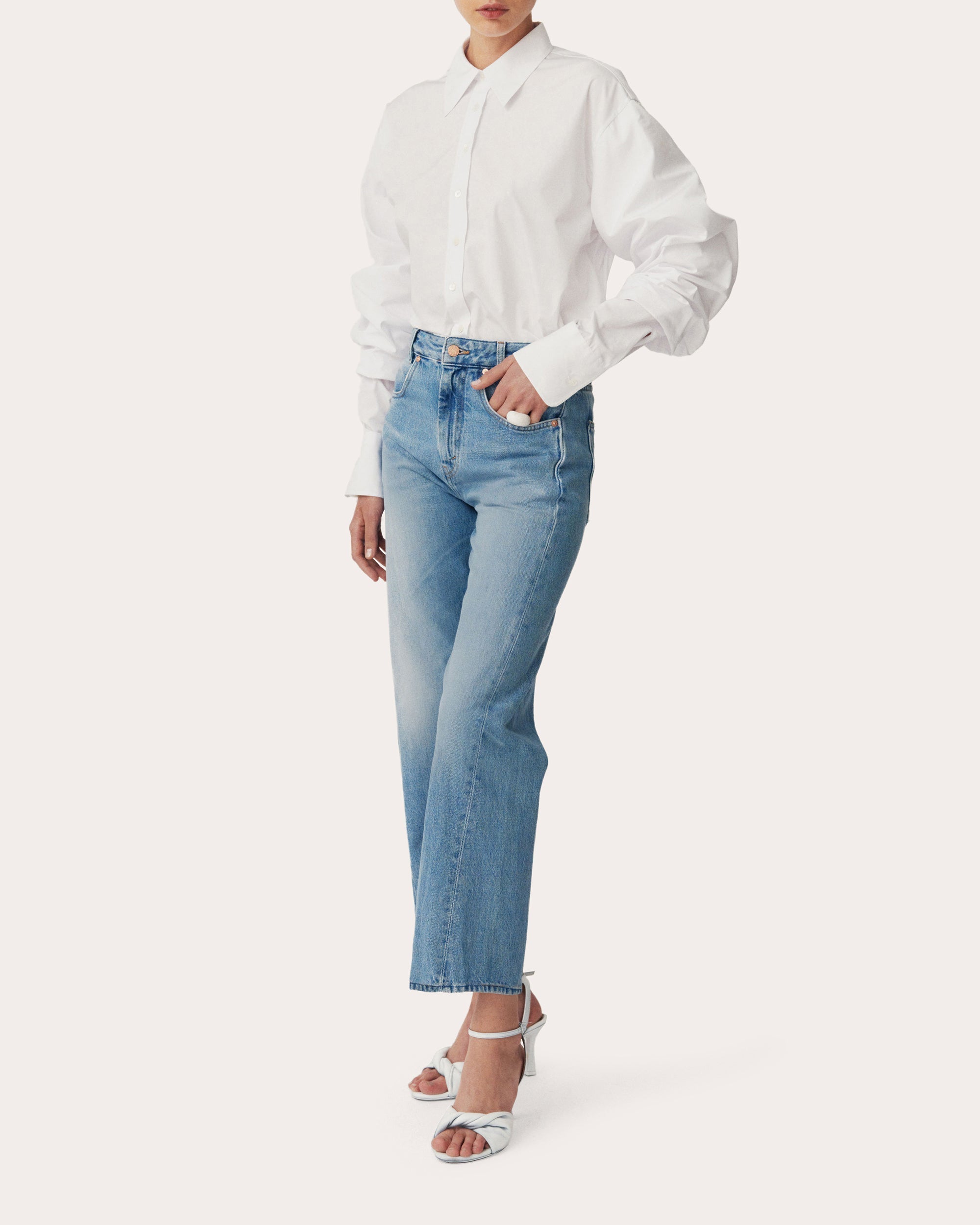 Crinkled Sleeve Shirt