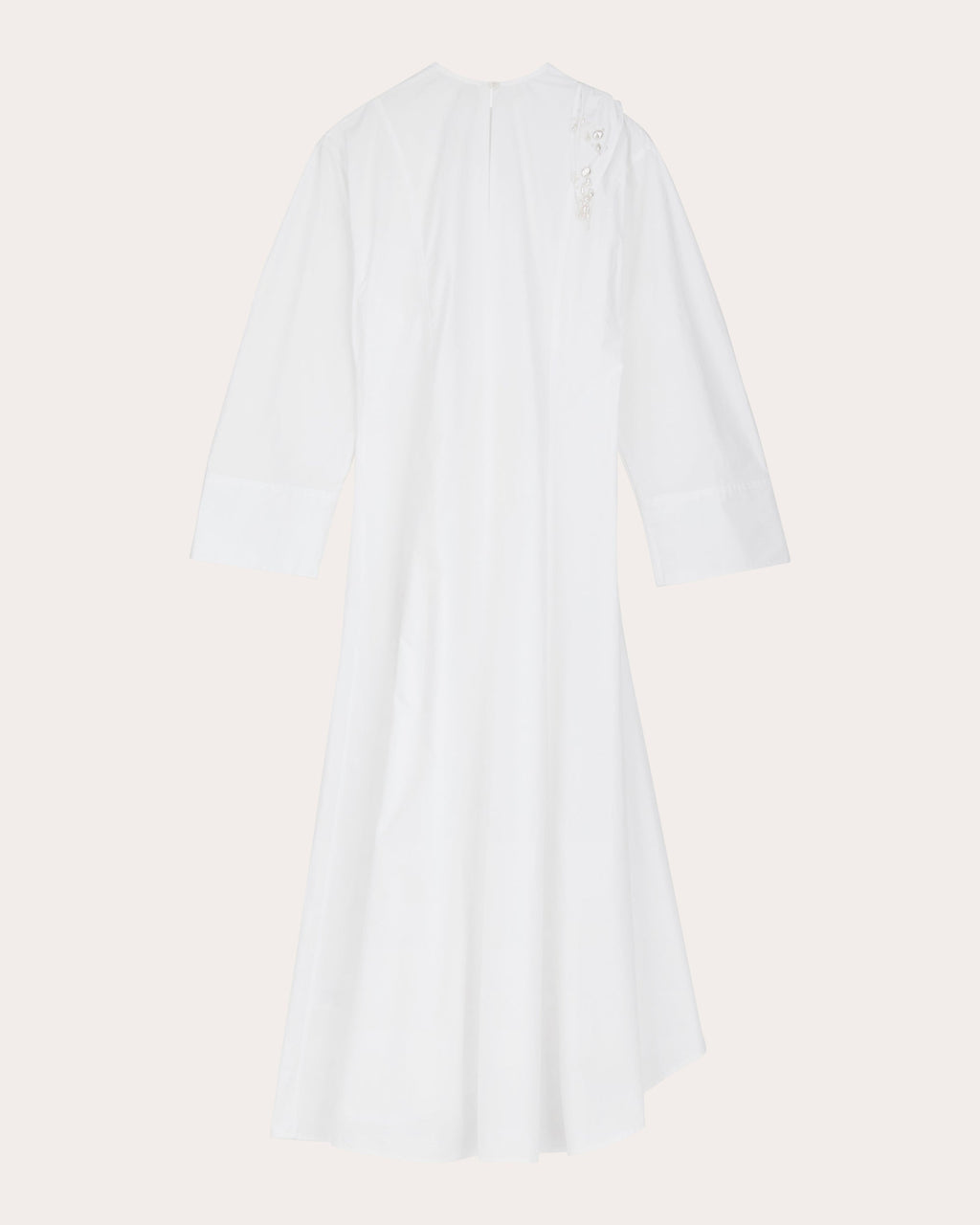 Daisy Atelier Embellished Cotton-Poplin Midi Dress