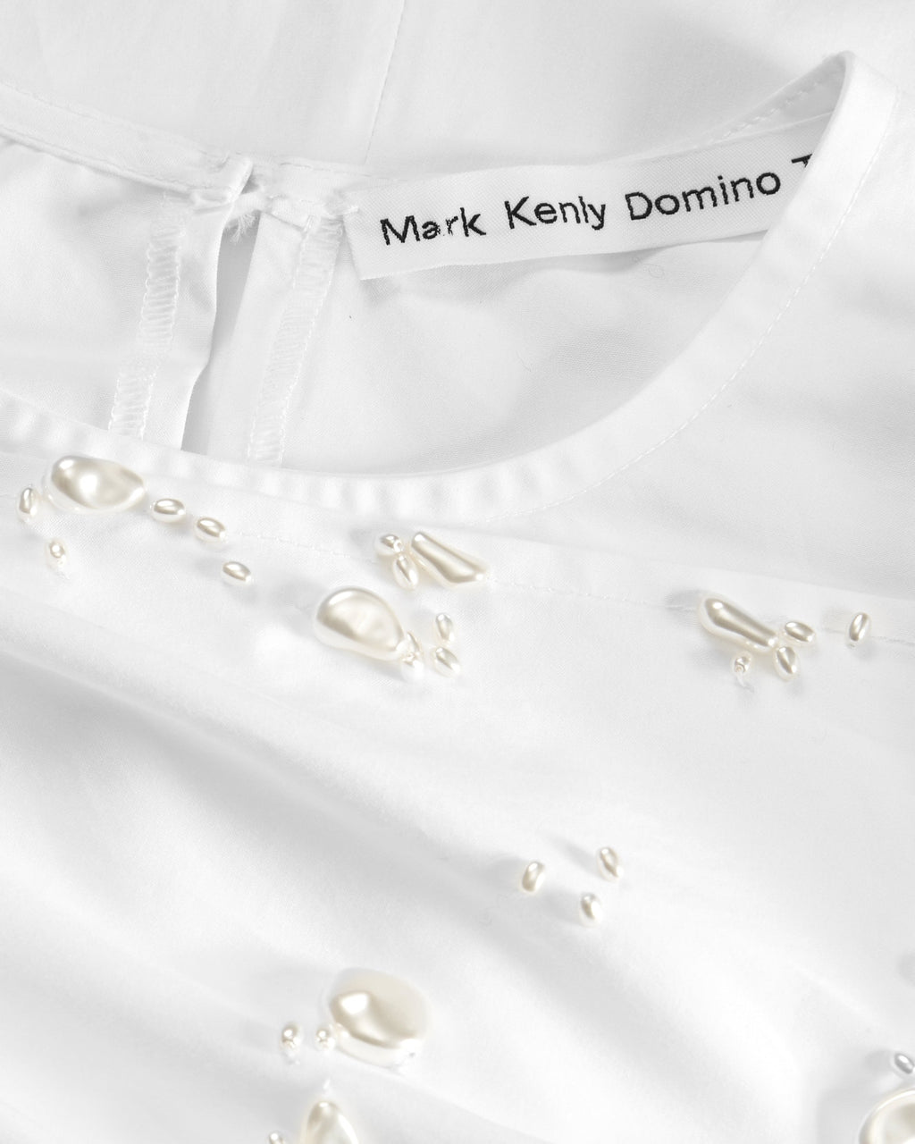 Daisy Atelier Embellished Cotton-Poplin Midi Dress