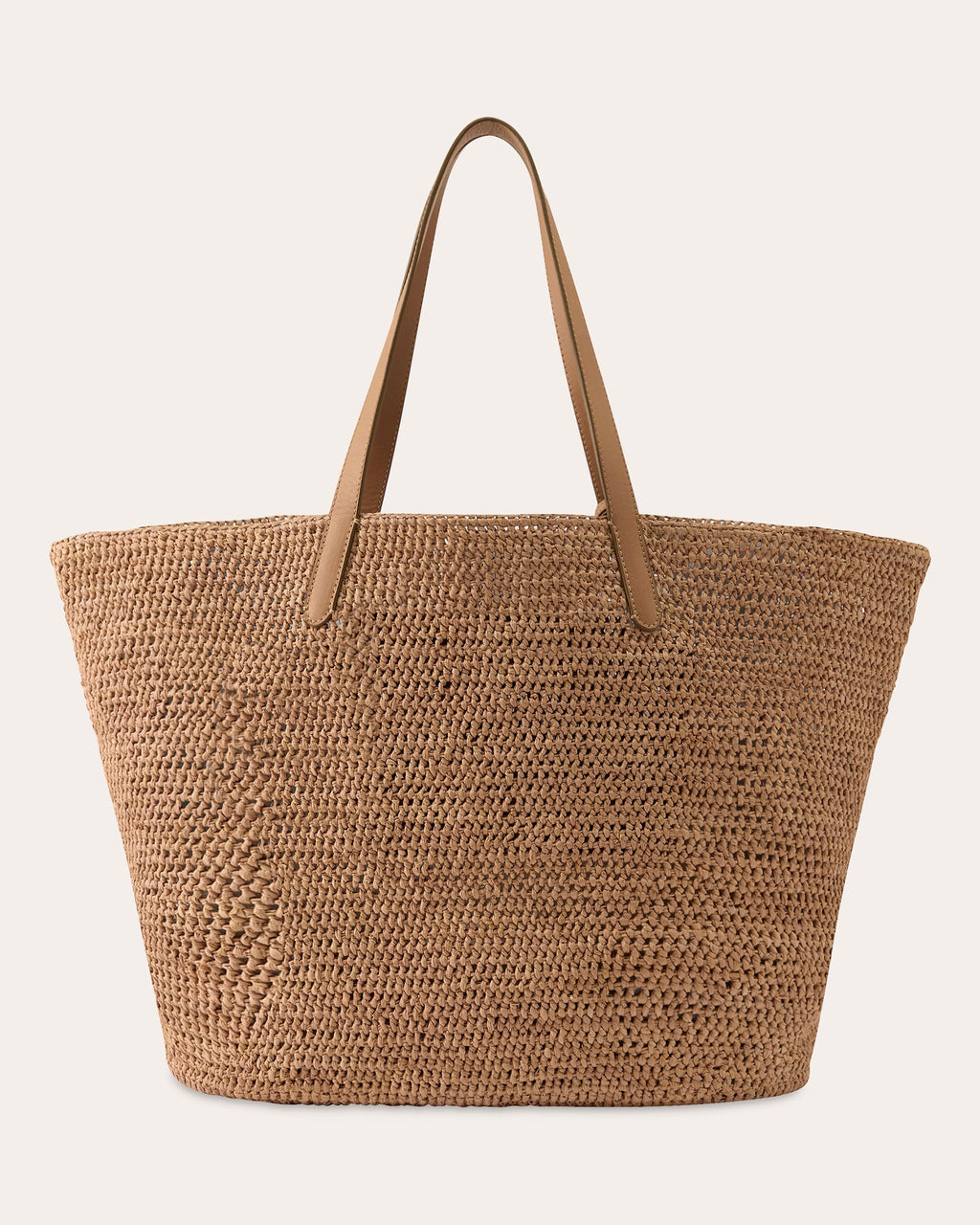 Dana Tasseled Leather-Trimmed Raffia Tote Bag