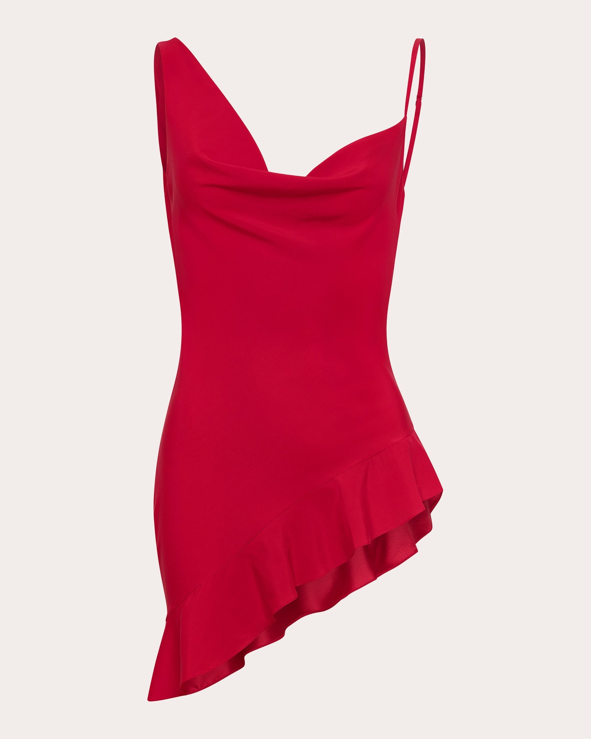 Daphne Asymmetric Draped Satin Top