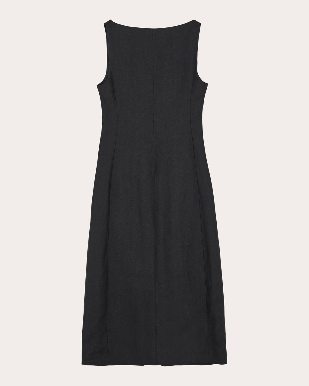 Dasia Herringbone Linen Midi Dress