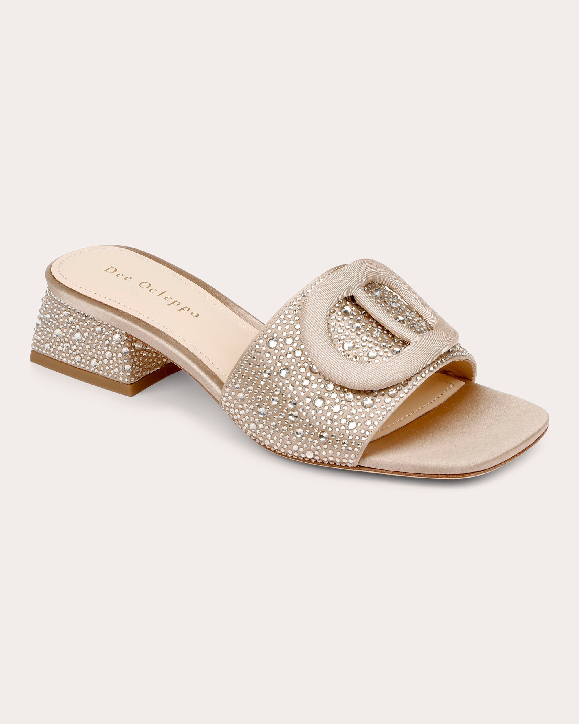Dizzy II Crystal-Embellished Satin Sandal