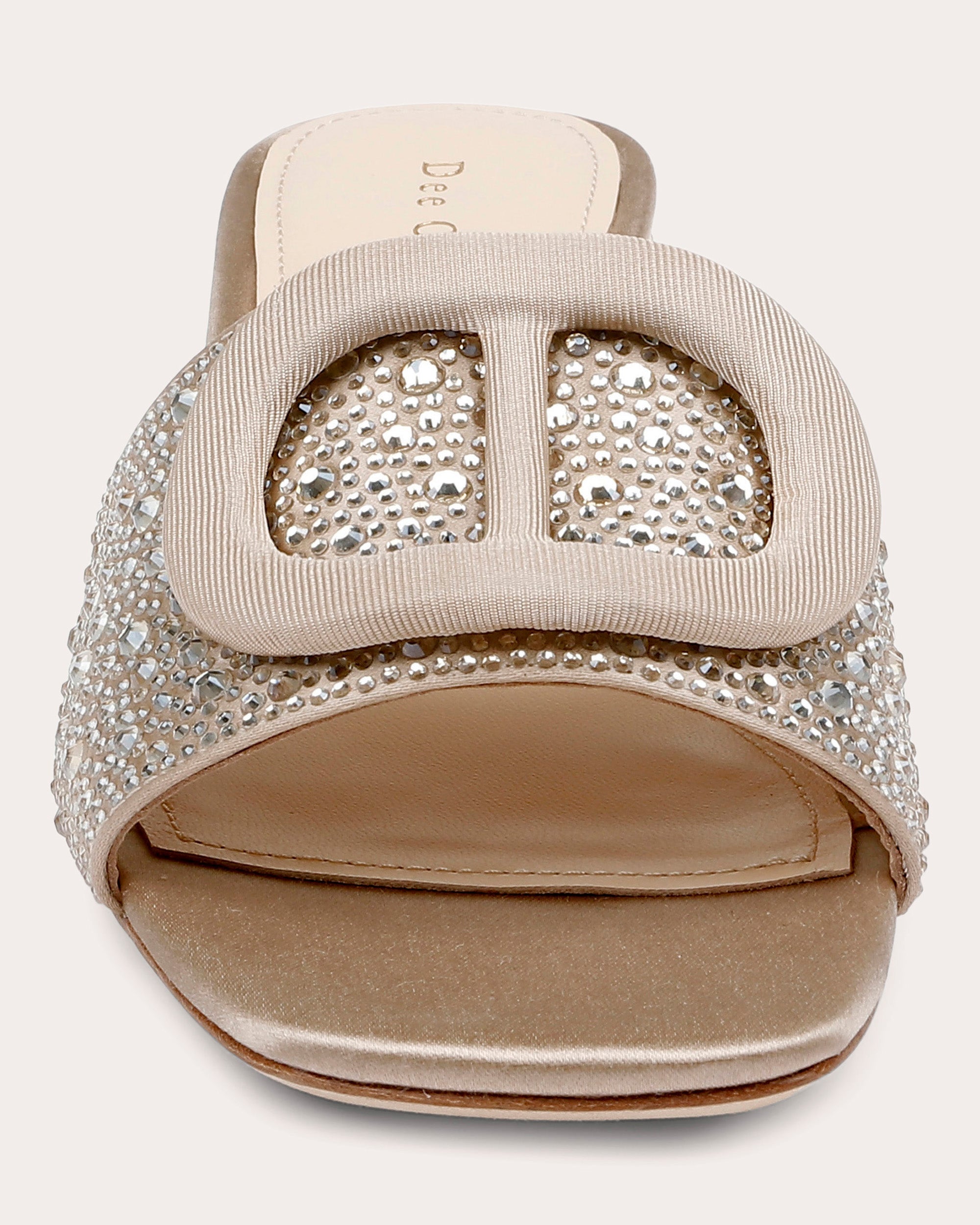 Dizzy II Crystal-Embellished Satin Sandal