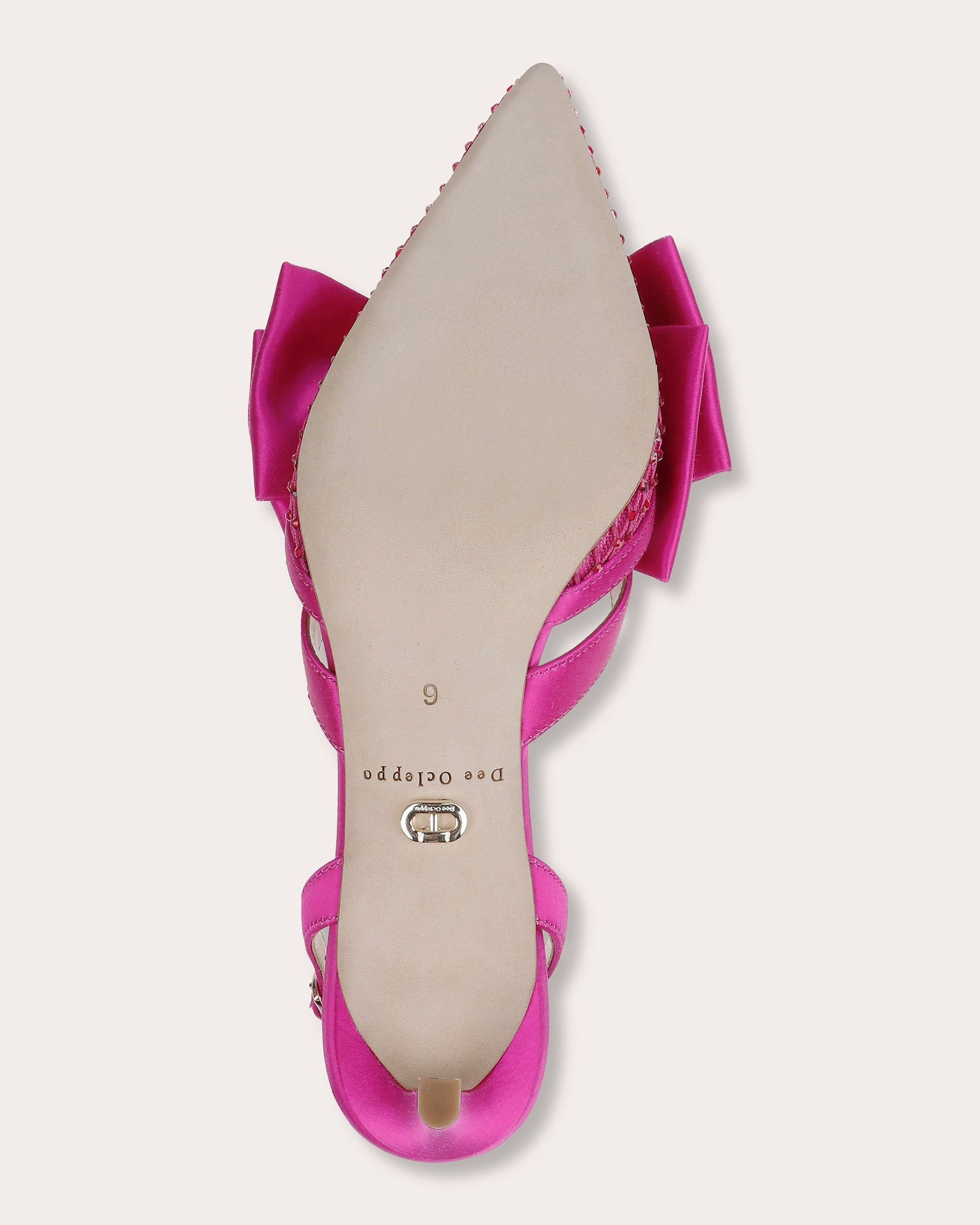 Brazil Embellished Satin and Mesh Slingback