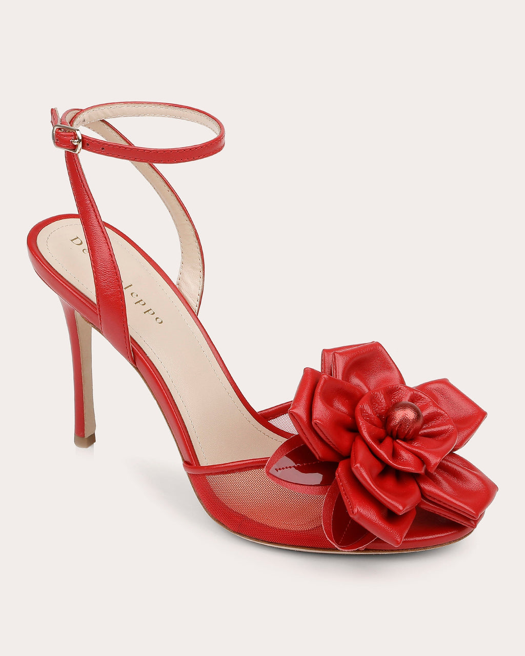 England Embellished Leather and Mesh Sandal