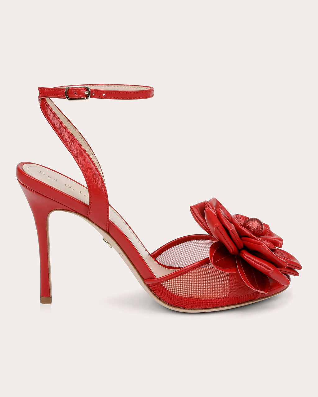 England Embellished Leather and Mesh Sandal