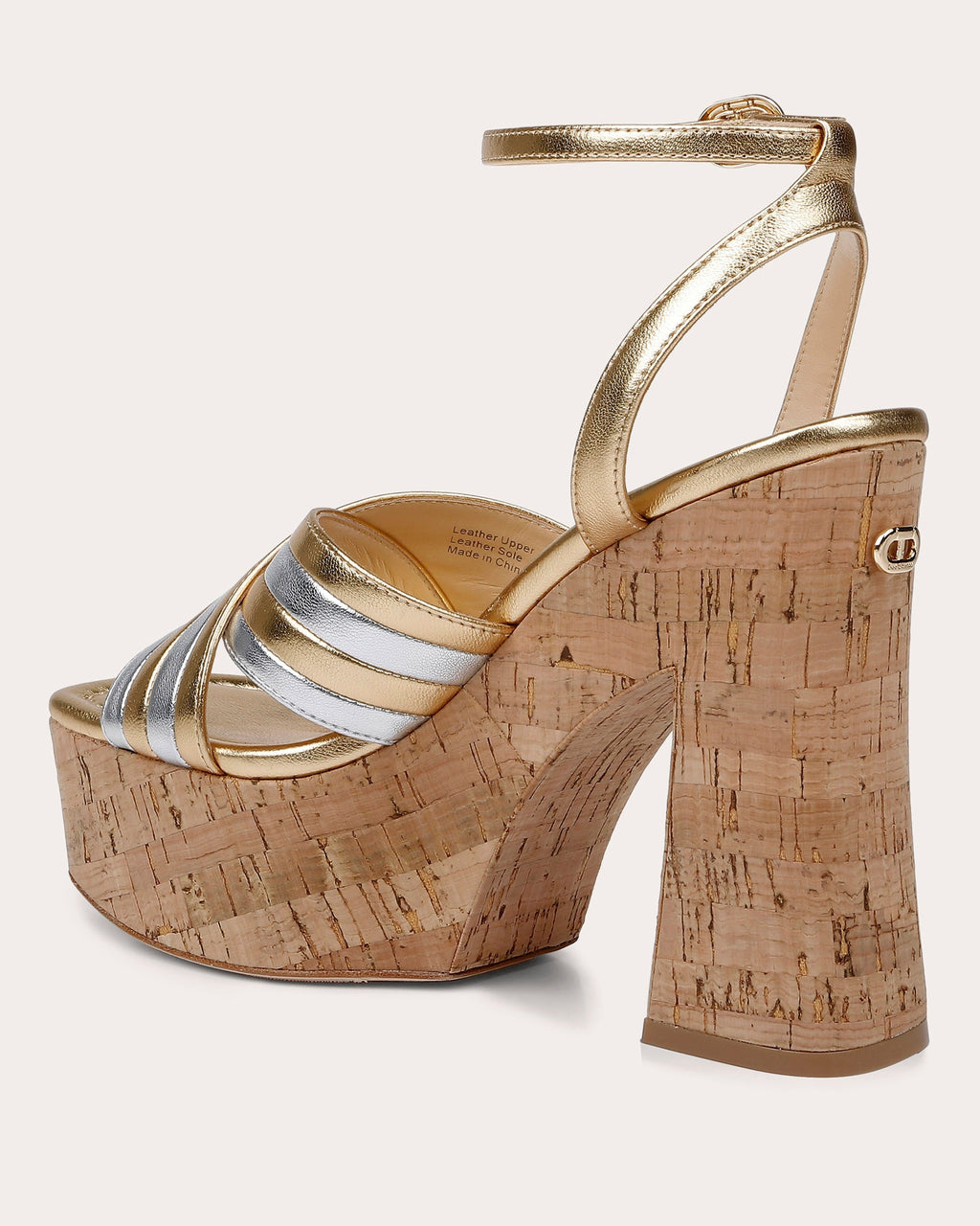 Havana Metallic-Leather Platform Sandal