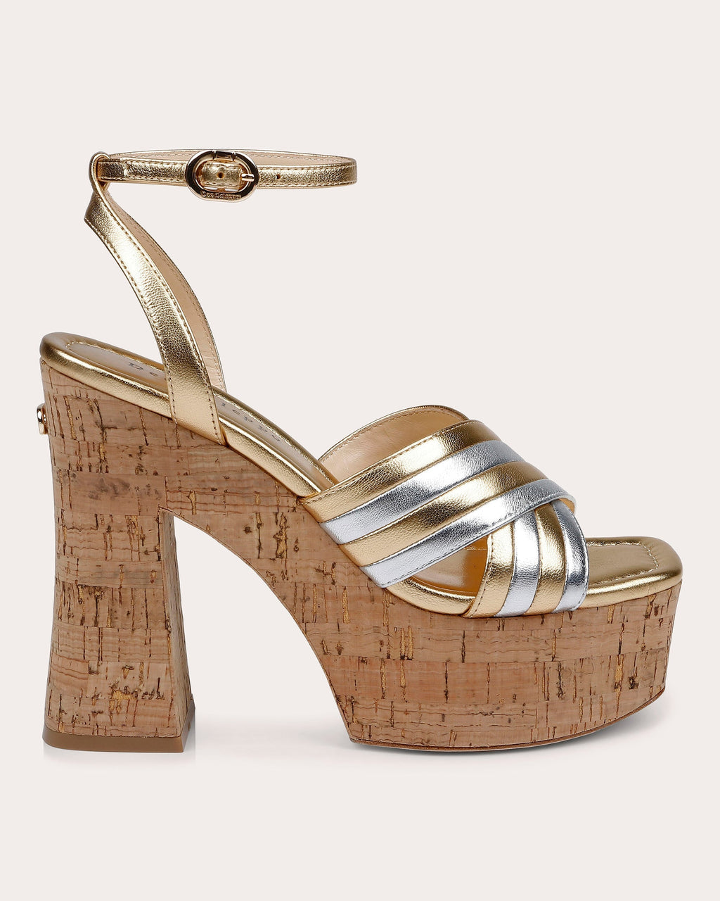 Havana Metallic-Leather Platform Sandal