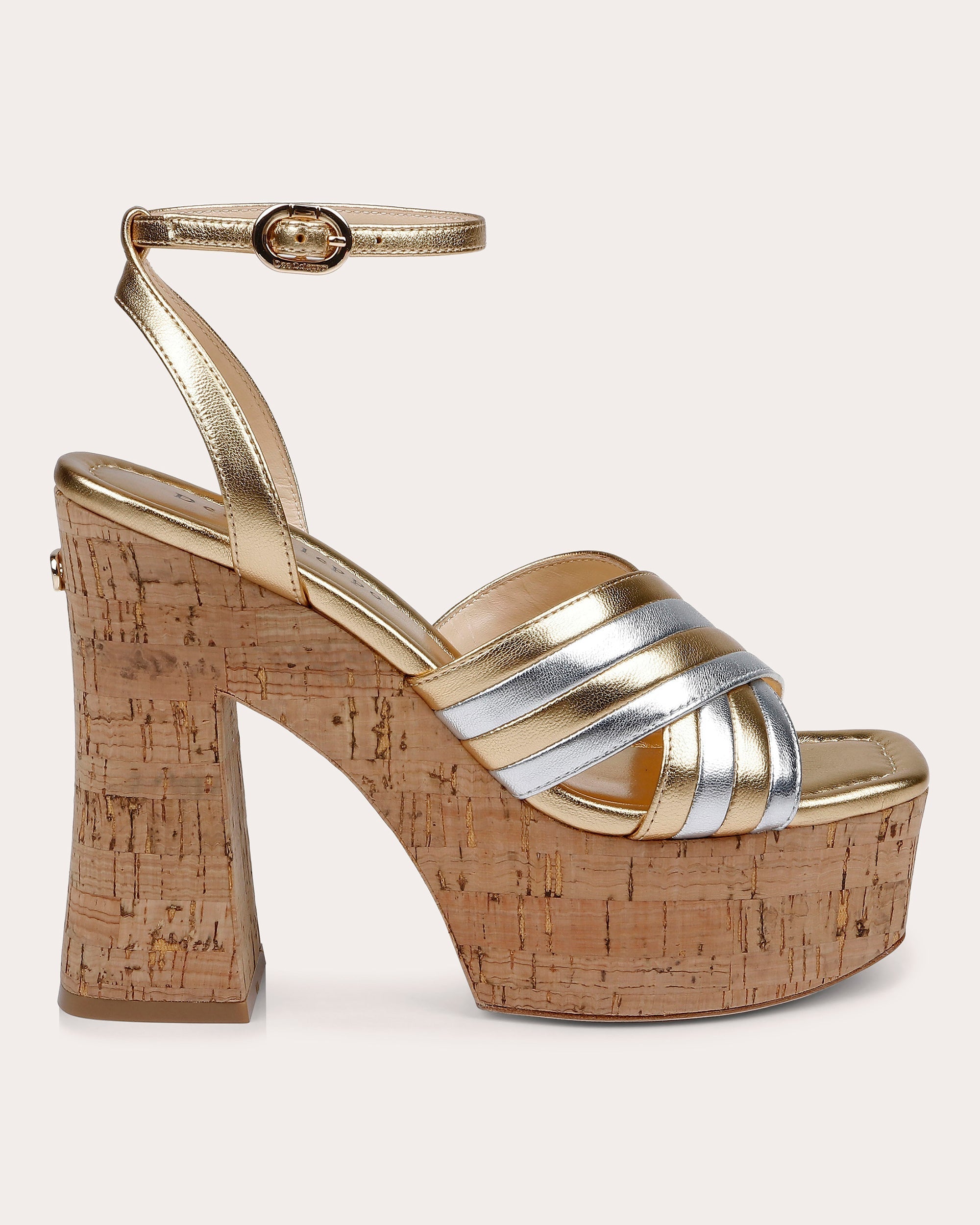 Havana Metallic-Leather Platform Sandal