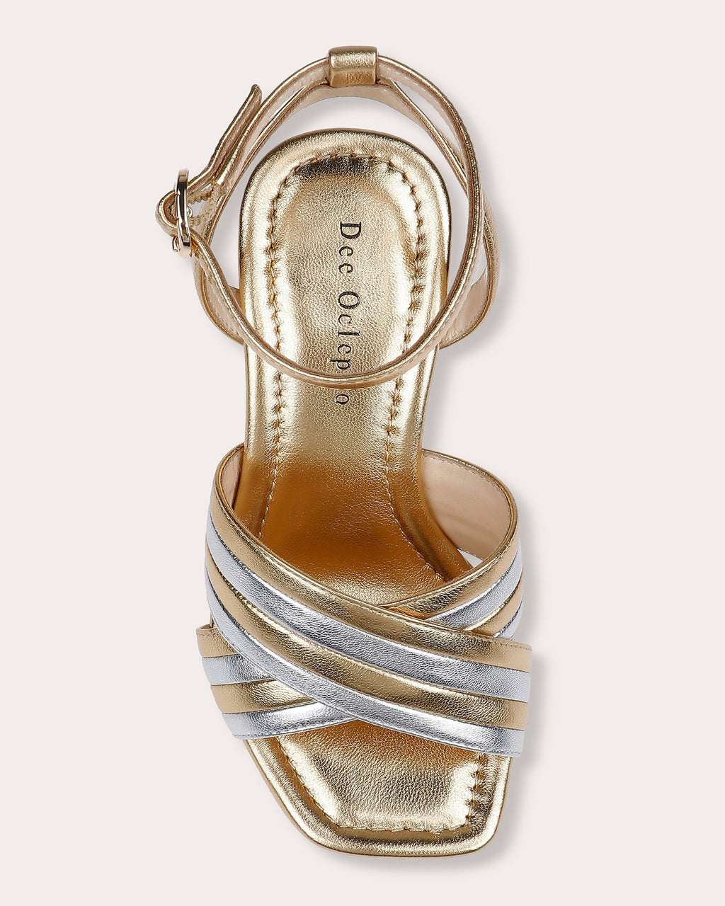 Havana Metallic-Leather Platform Sandal