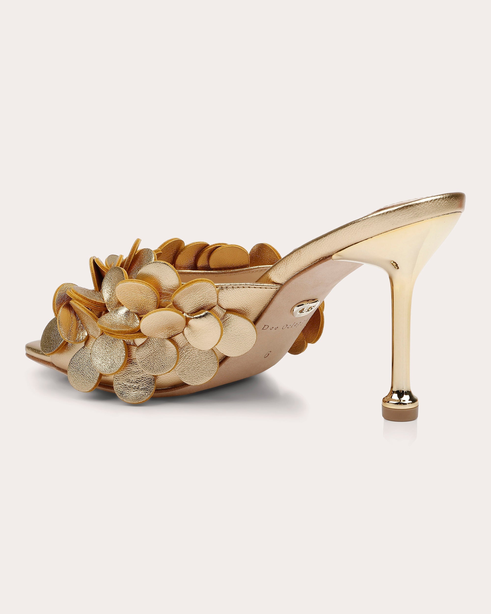 London Embellished Metallic-Leather Sandal