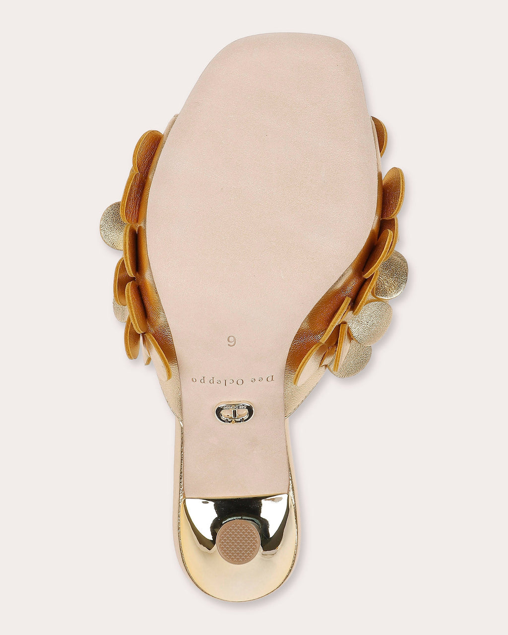London Embellished Metallic-Leather Sandal