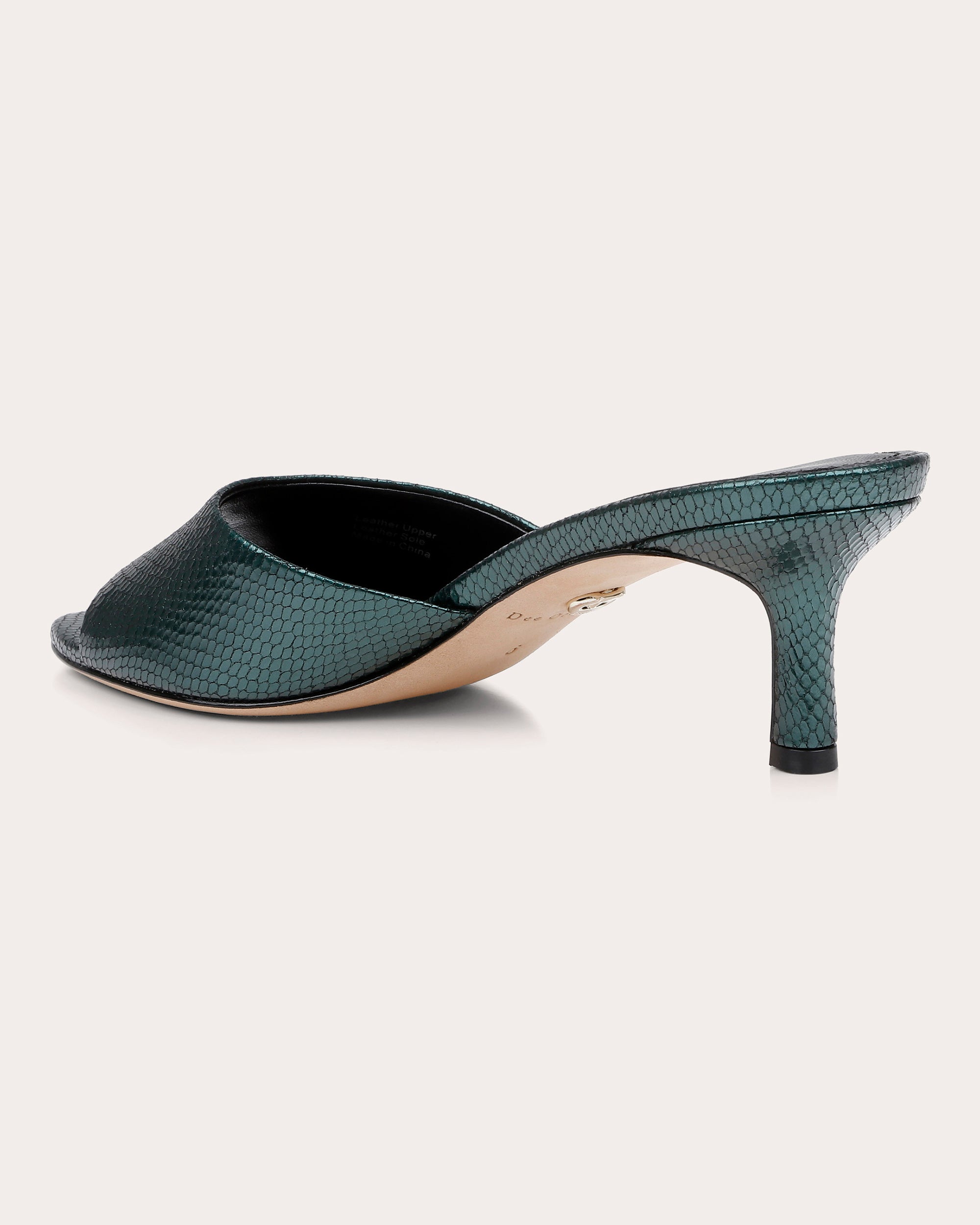 Bogota Embossed Metallic-Leather Mule