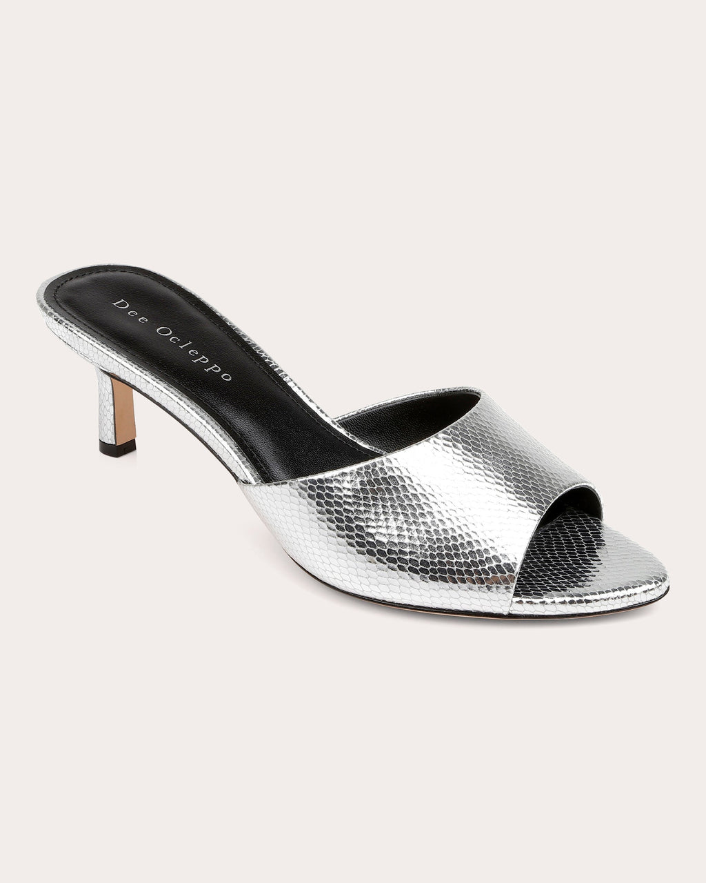 Bogota Embossed Metallic-Leather Mule