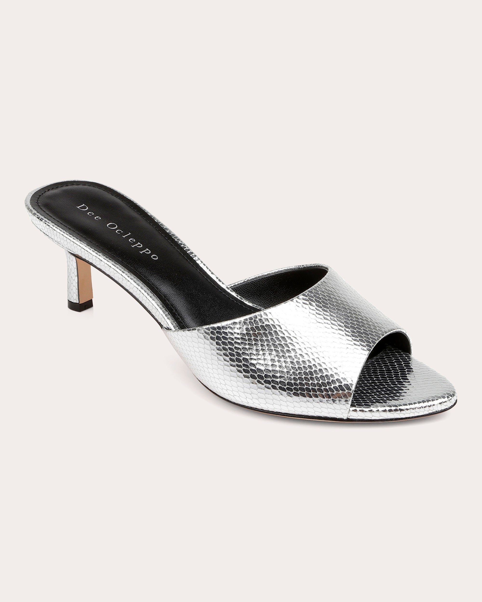 Bogota Embossed Metallic-Leather Mule