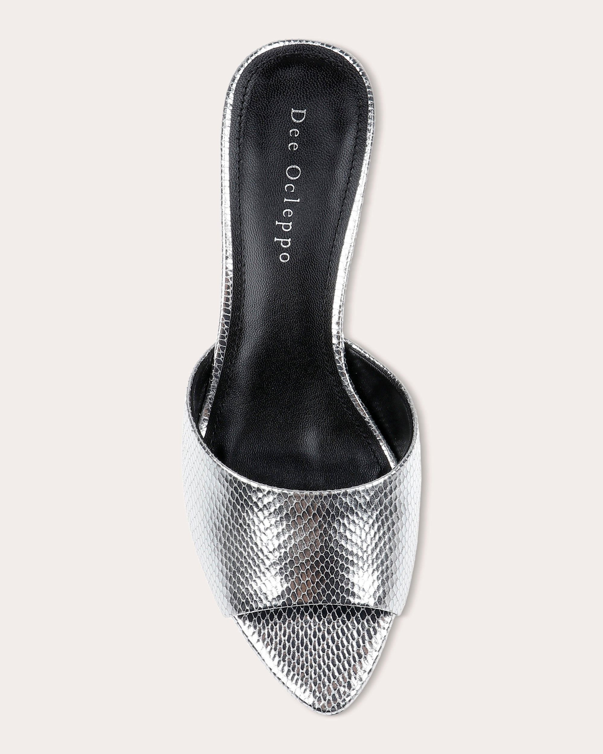 Bogota Embossed Metallic-Leather Mule