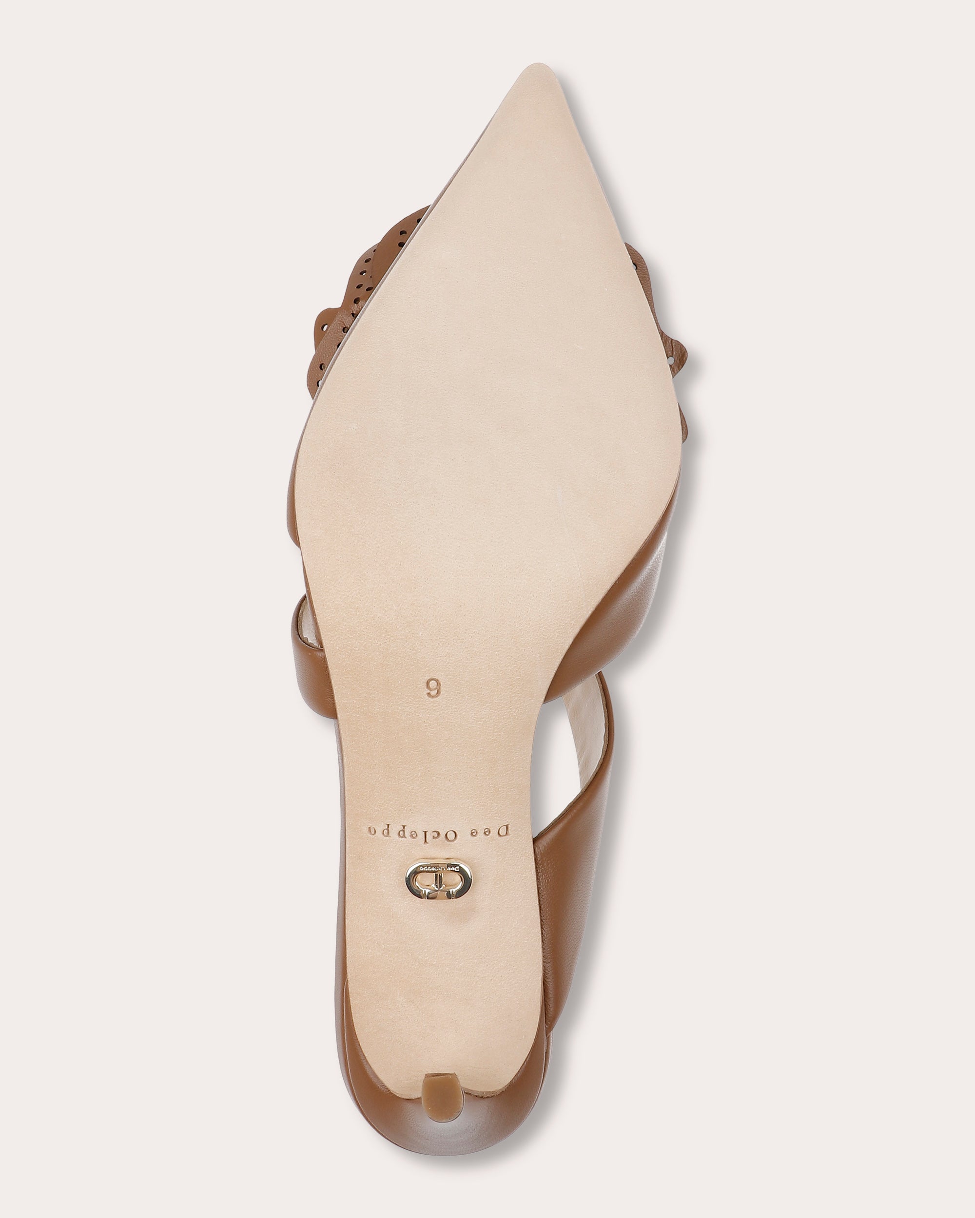 Chicago Flower-Embellished Leather Mule