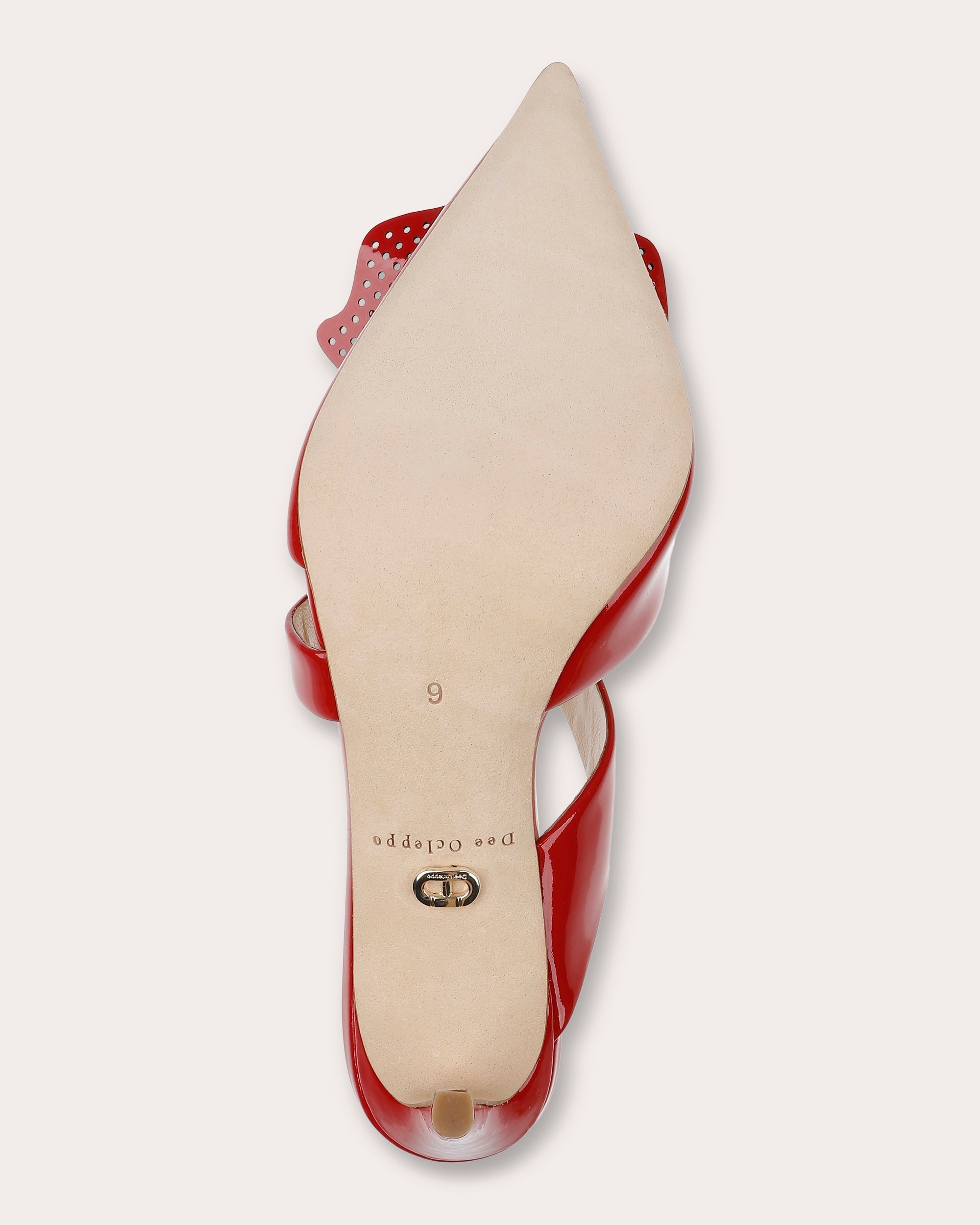 Chicago Flower-Embellished Patent Leather Mule