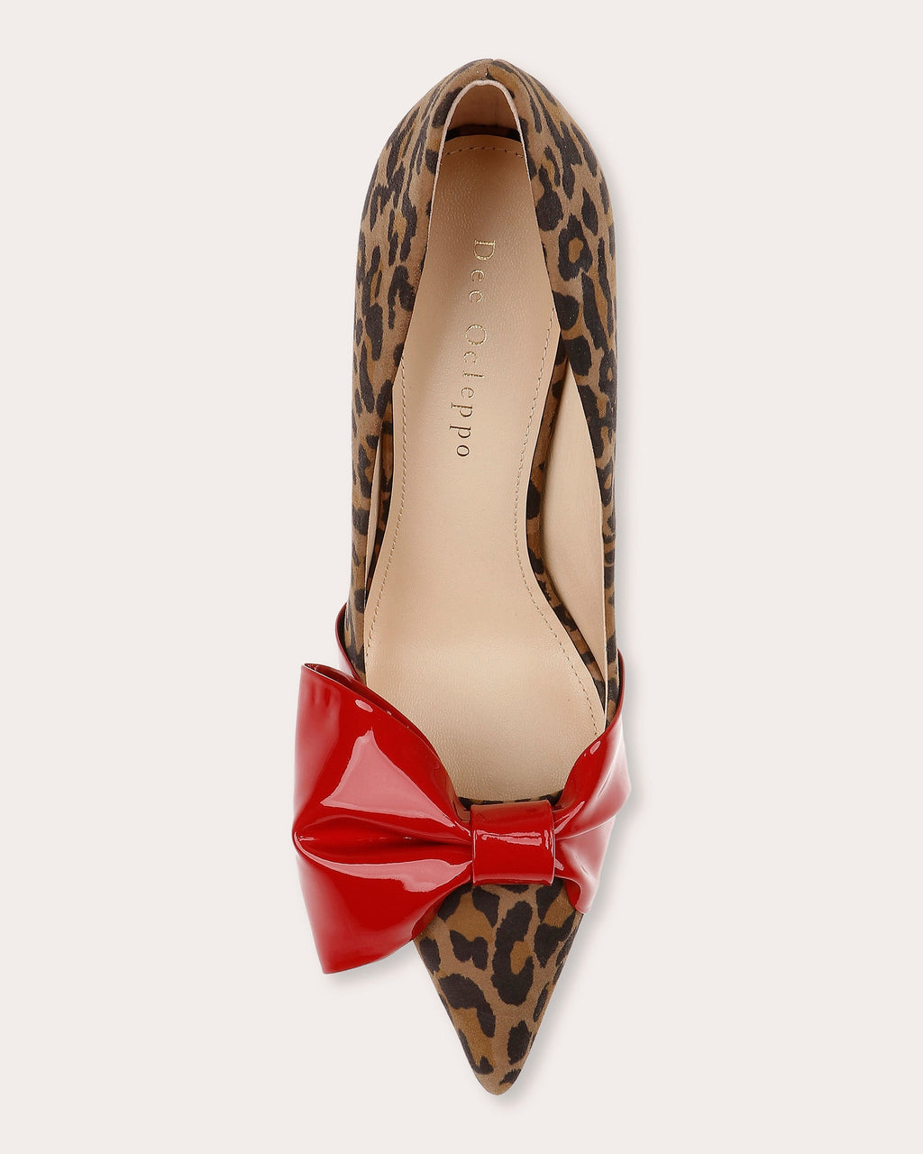Delhi II Patent Leather Bow-Embellished Printed Leather Pump