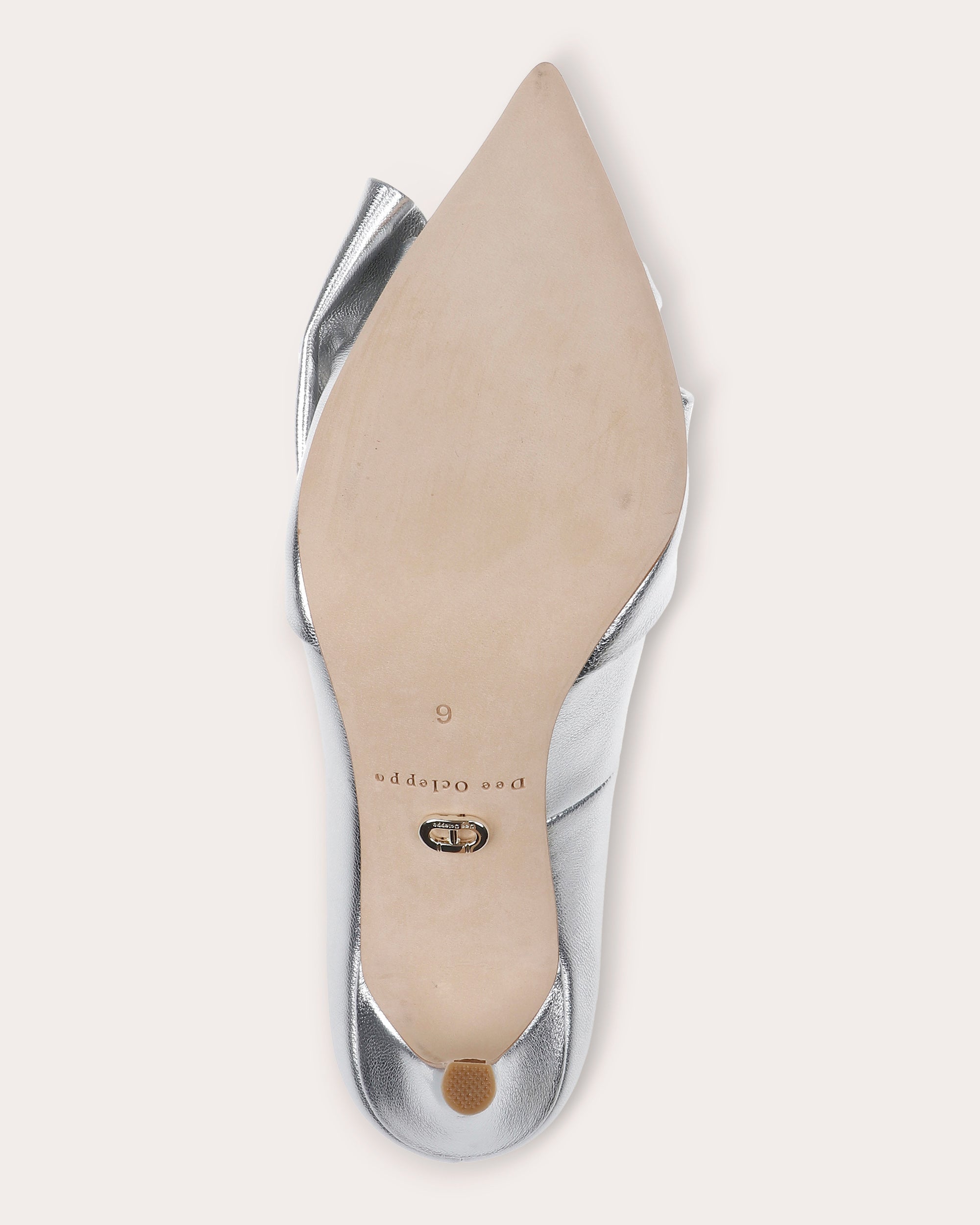Delhi II Bow-Embellished Metallic-Leather Pump