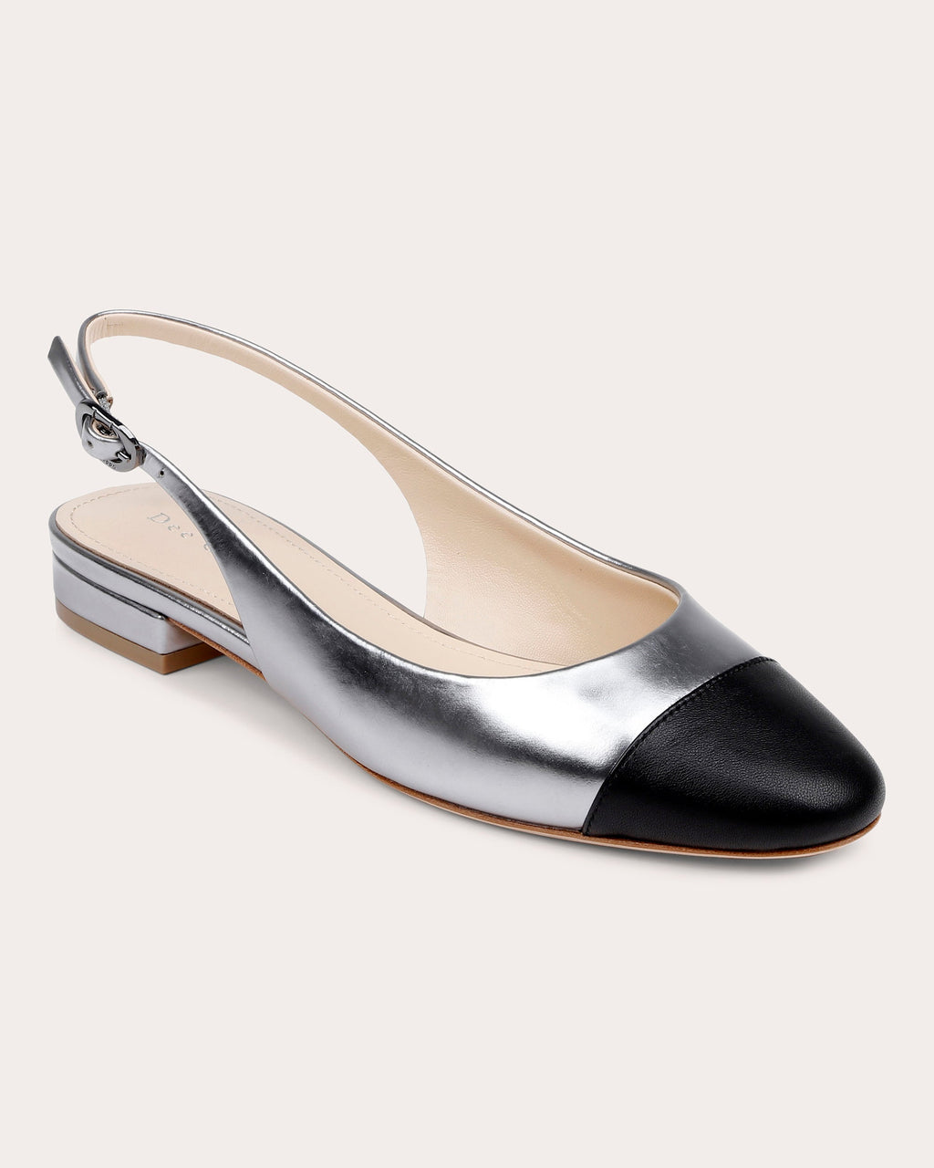 Mumbai Metallic-Leather Slingback Flat