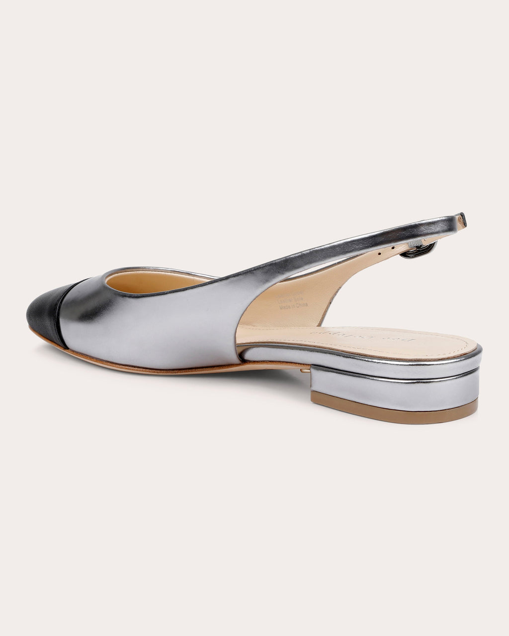Mumbai Metallic-Leather Slingback Flat