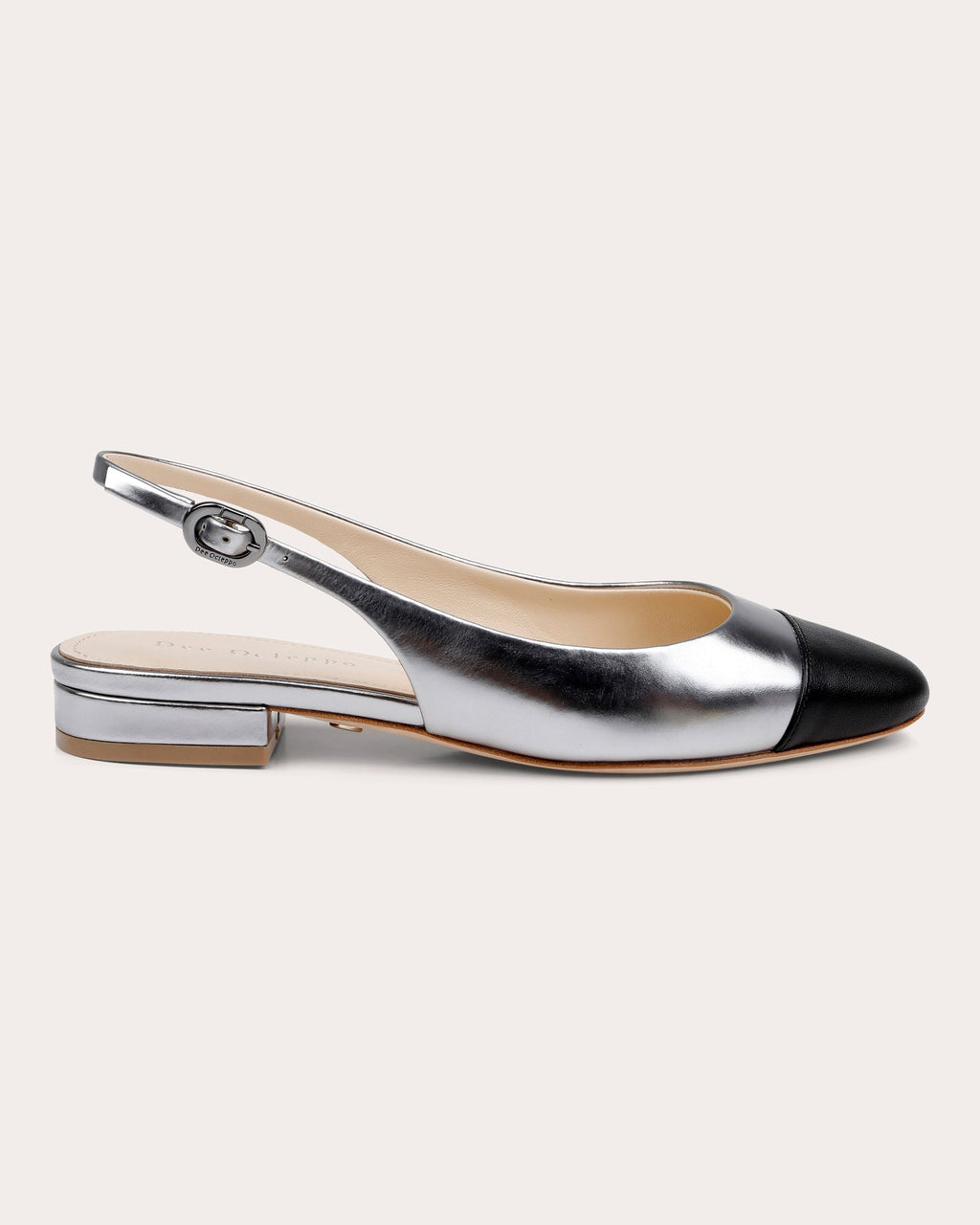 Mumbai Metallic-Leather Slingback Flat