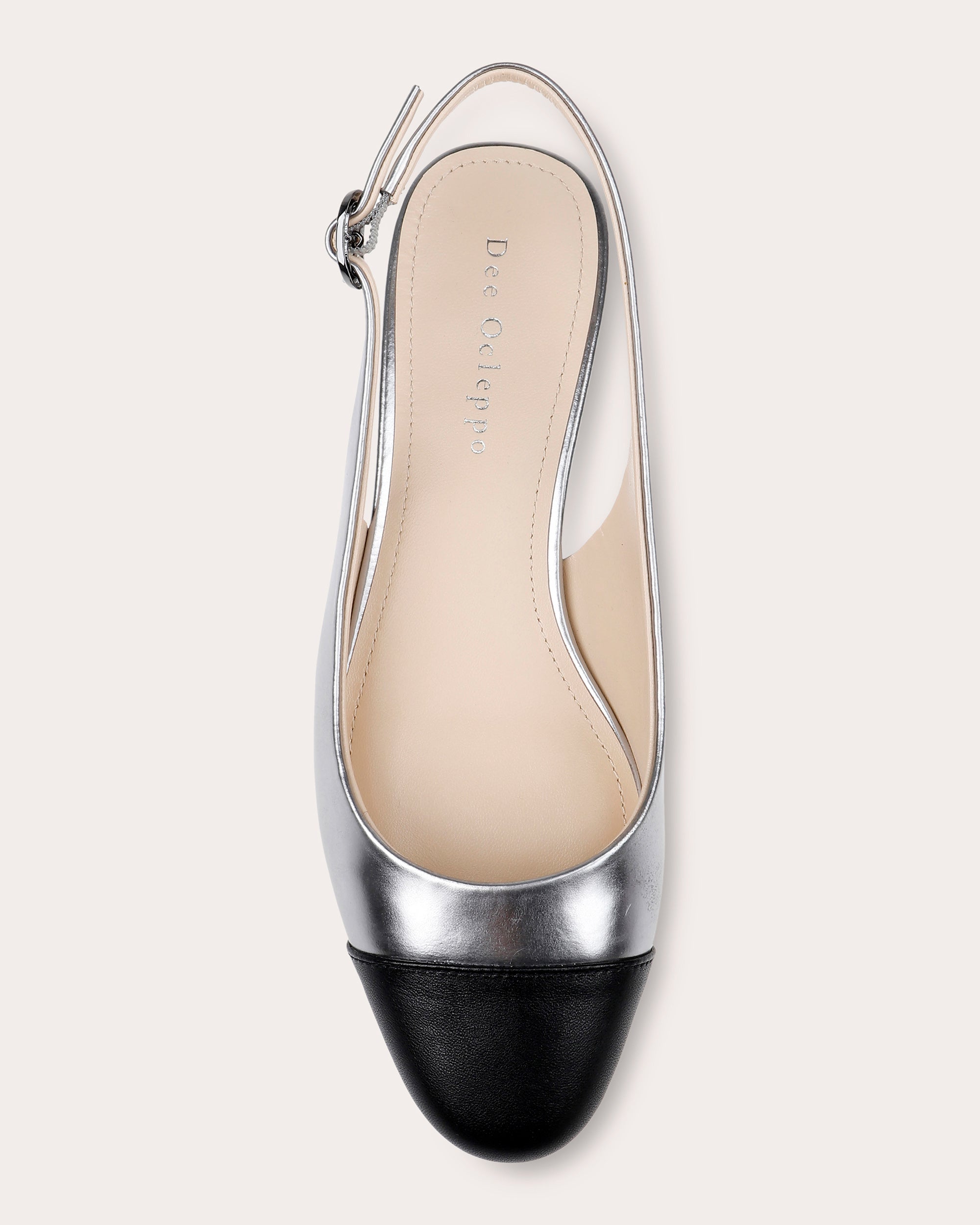 Mumbai Metallic-Leather Slingback Flat