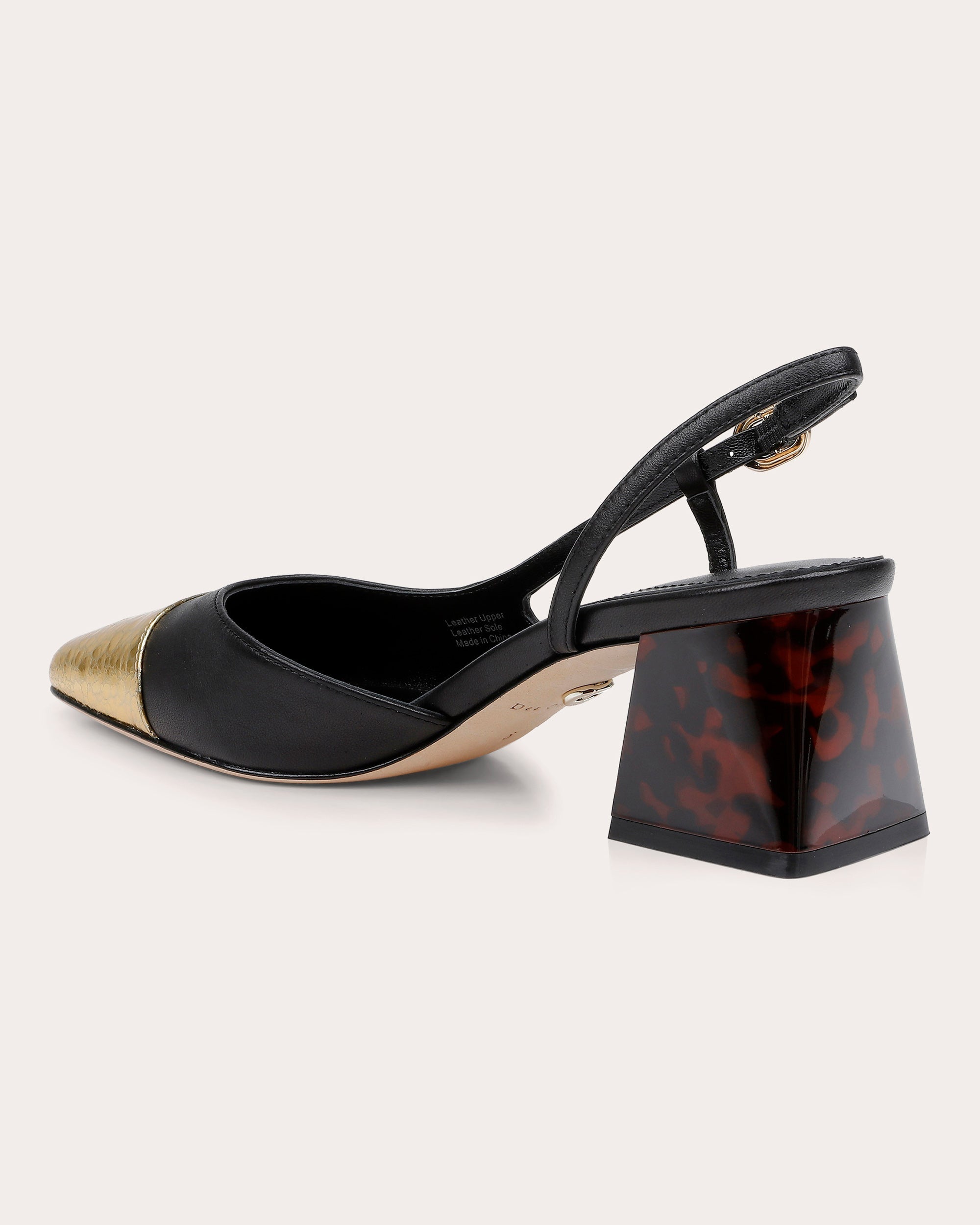 Naples Two-Tone Leather Slingback